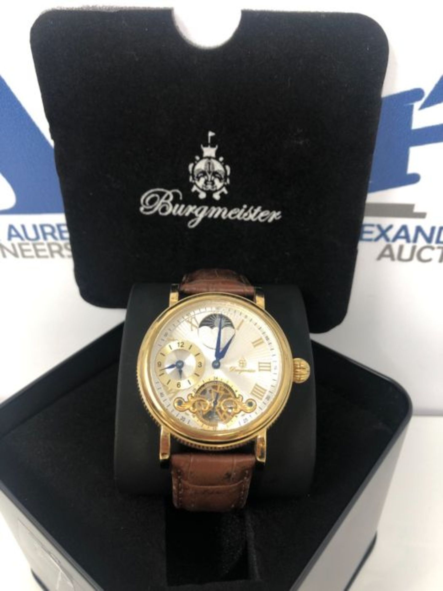 RRP £191.00 Burgmeister Armbanduhr fÃ¼r Herren mit Analog Anzeige, Automatik-Uhr und Lederarmban - Image 2 of 3