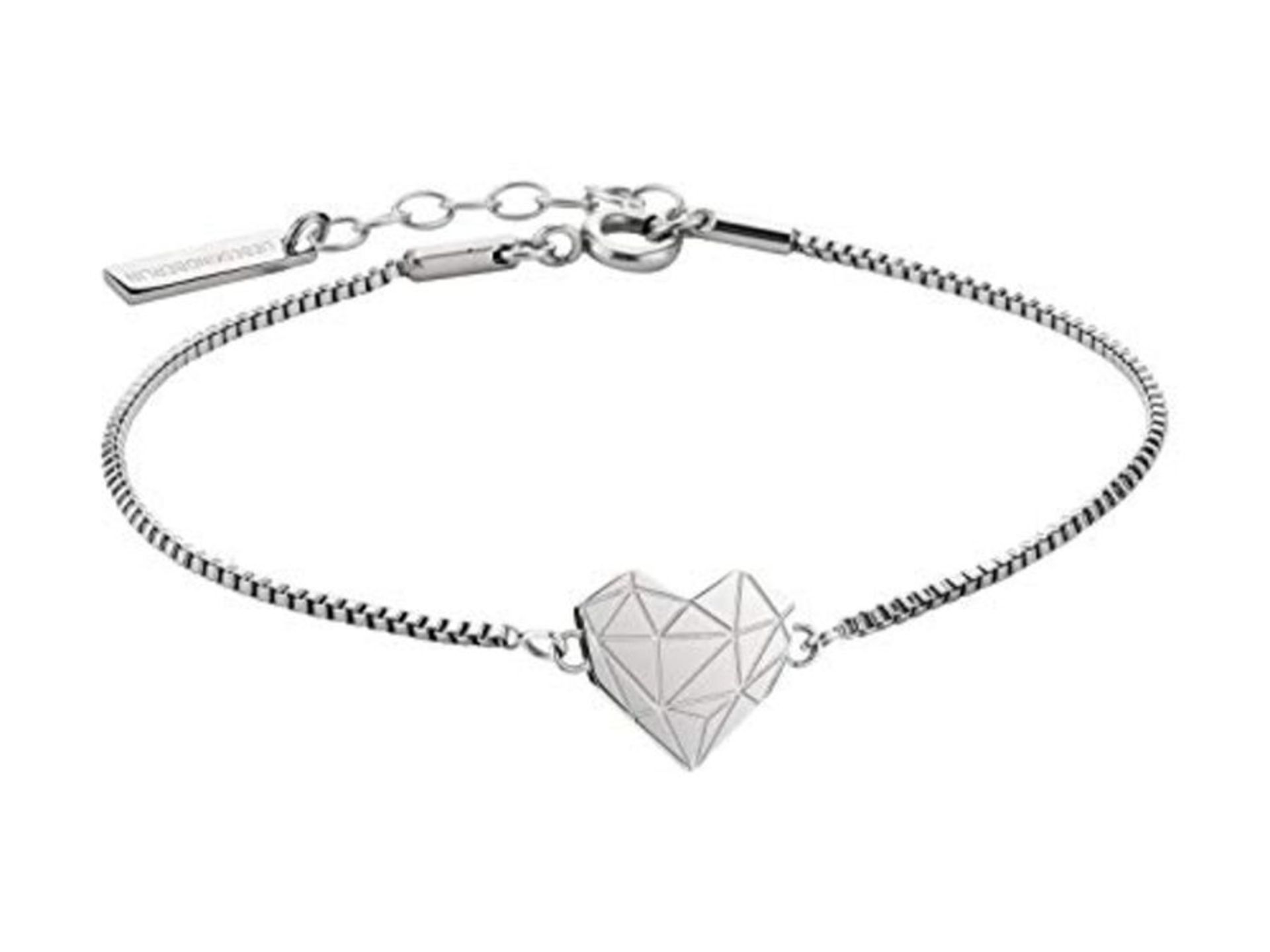 [CRACKED] Liebeskind Women's Bracelet Heart Stainless Steel Silver 20 cm, 20 cm, Stain