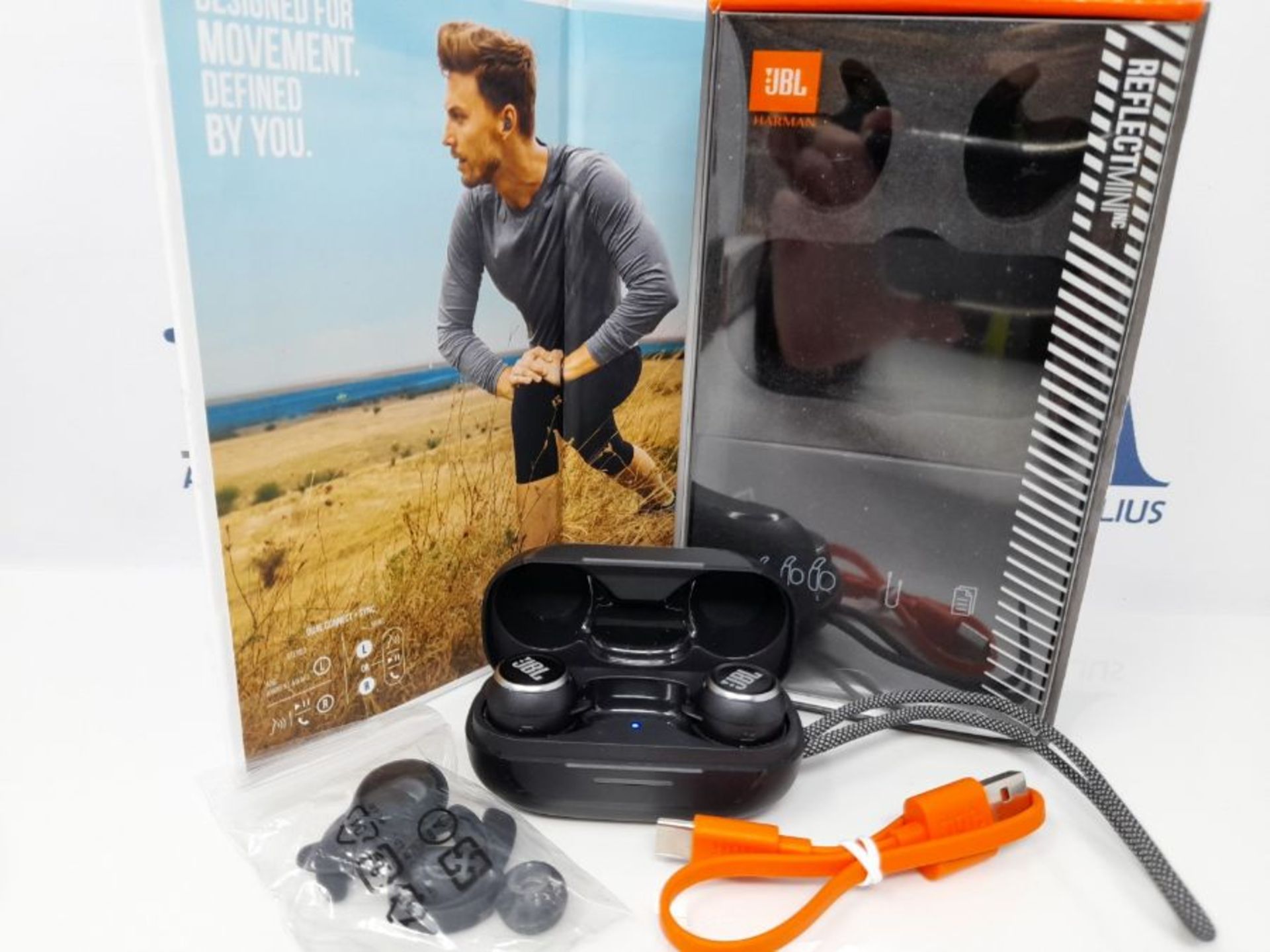 RRP £126.00 JBL Reflect Mini NC TWS - Small waterproof sports in-ear headphones with Bluetooth, wi - Image 2 of 3