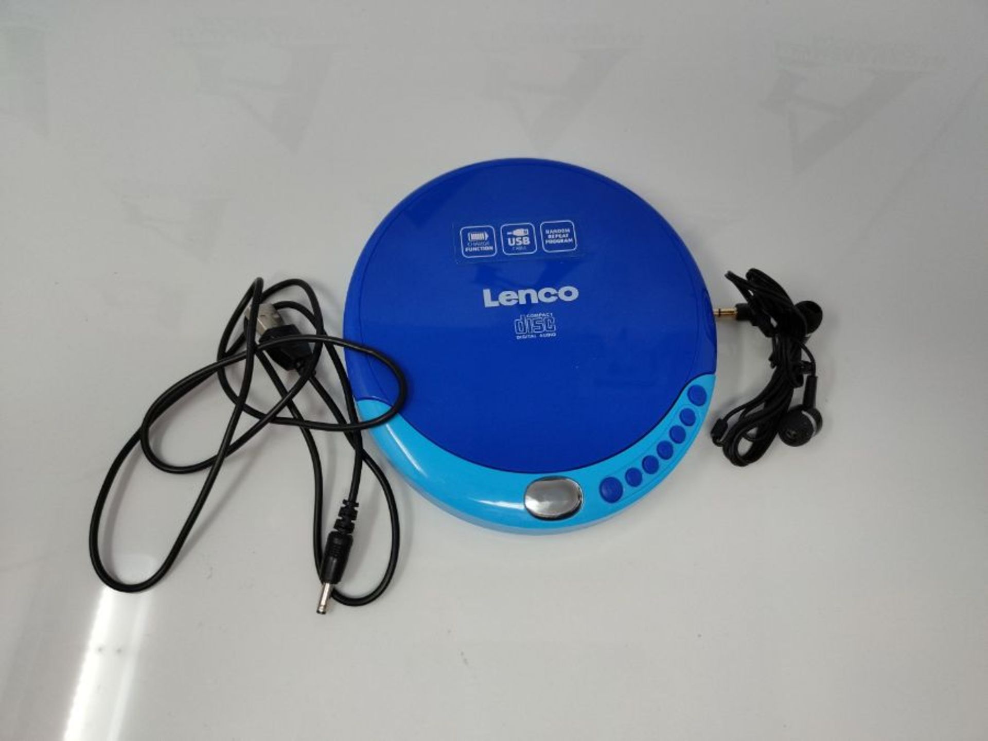 Lenco CD-011 Portable CD Player/Walkman/Diskman/CD Walkman, blue - Image 3 of 3