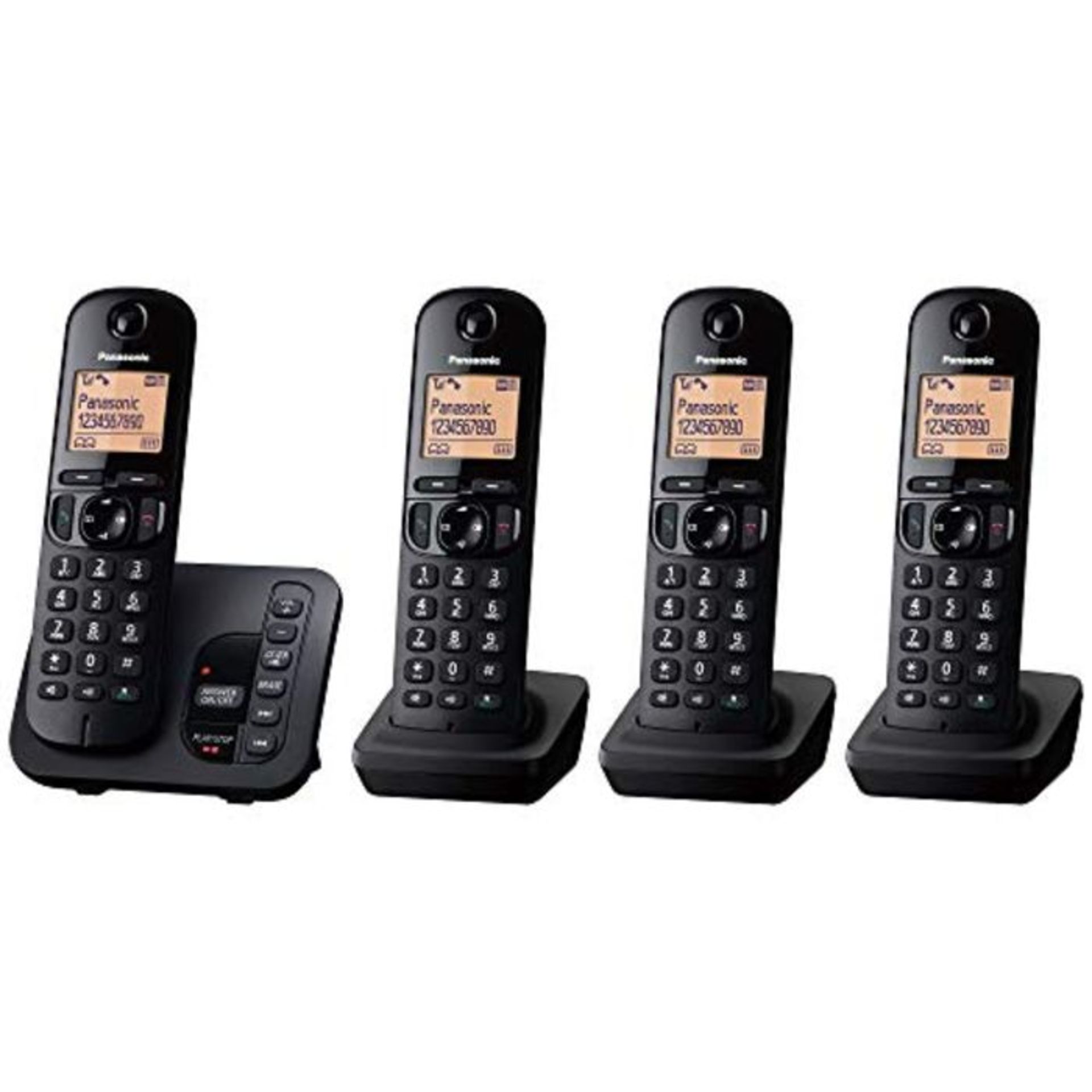 RRP £59.00 Panasonic KX-TGC224EB DECT Cordless Phone with Answering Machine, 1.6 inch Easy-to-Rea