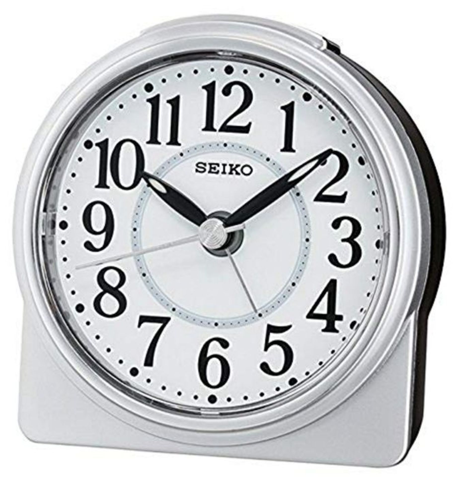 Seiko QHE137S Unisex Alarm Clock Analogue Silver