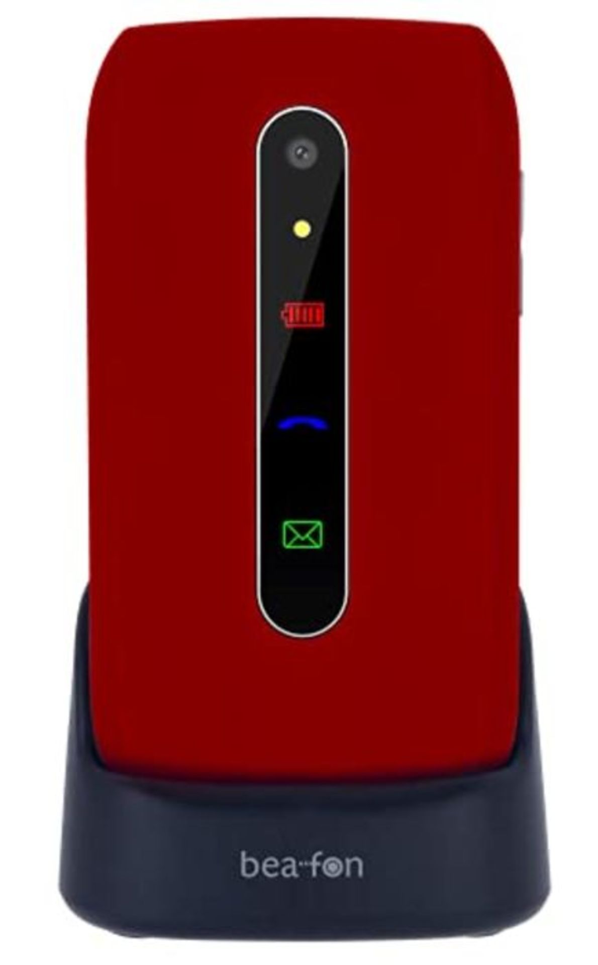 RRP £50.00 Beafon Handy im Klappdesign "SL630" (Bluetooth) Rot/Silber