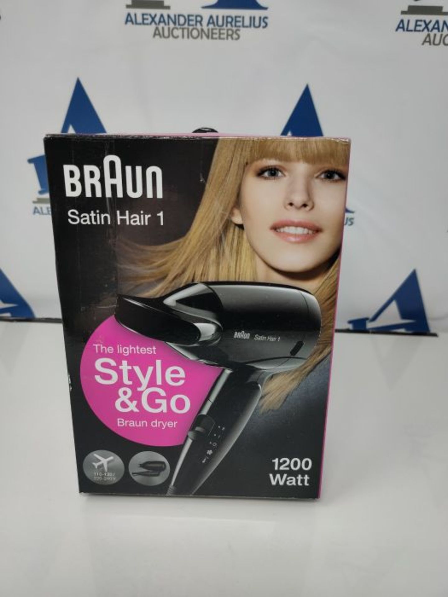 Braun Satin HairÂ 1 Style&Go Haartrockner, FÃ¶hn mit StylingdÃ¼se, klappbar, HD1 - Image 2 of 3