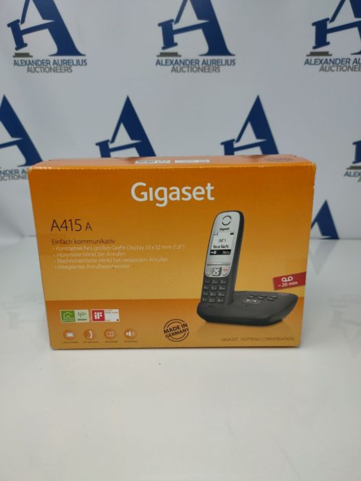 Gigaset A415A, Schnurloses Telefon DECT mit Anrufbeantworter, Freisprechfunktion, Kurz