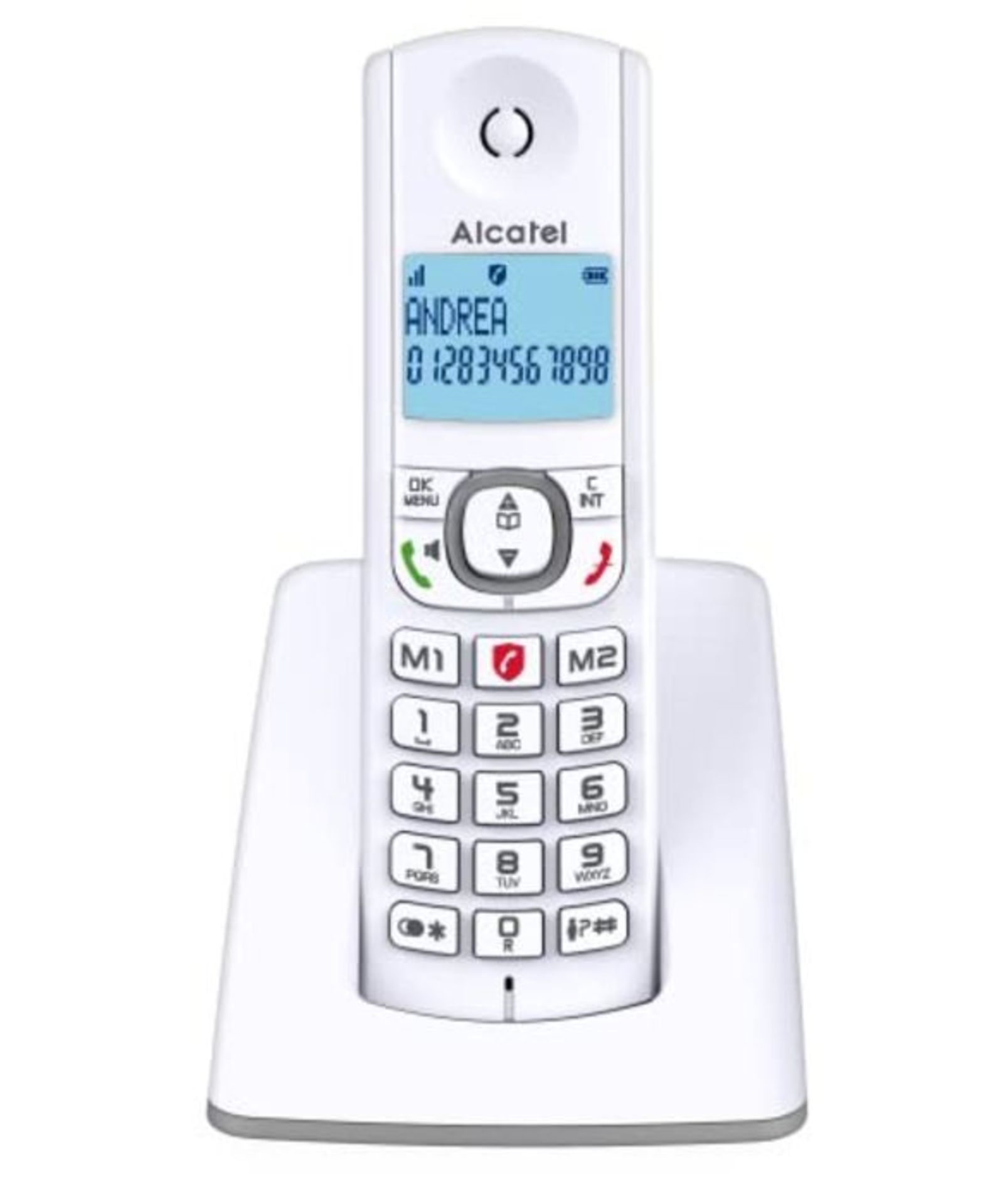 Alcatel F530 Telefono DECT Identificatore di chiamata Grigio, Bianco