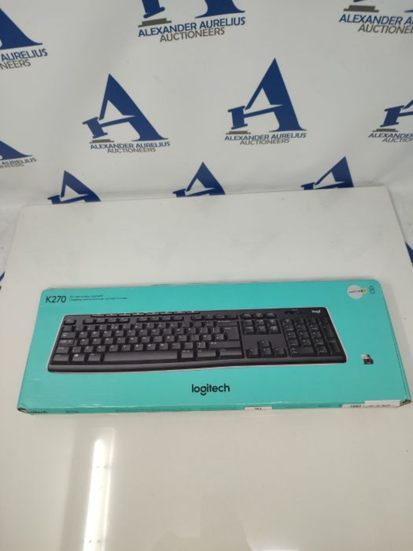 Logitech K270 Wireless Keyboard for Windows, AZERTY Belgian Layout - Black - Image 2 of 3