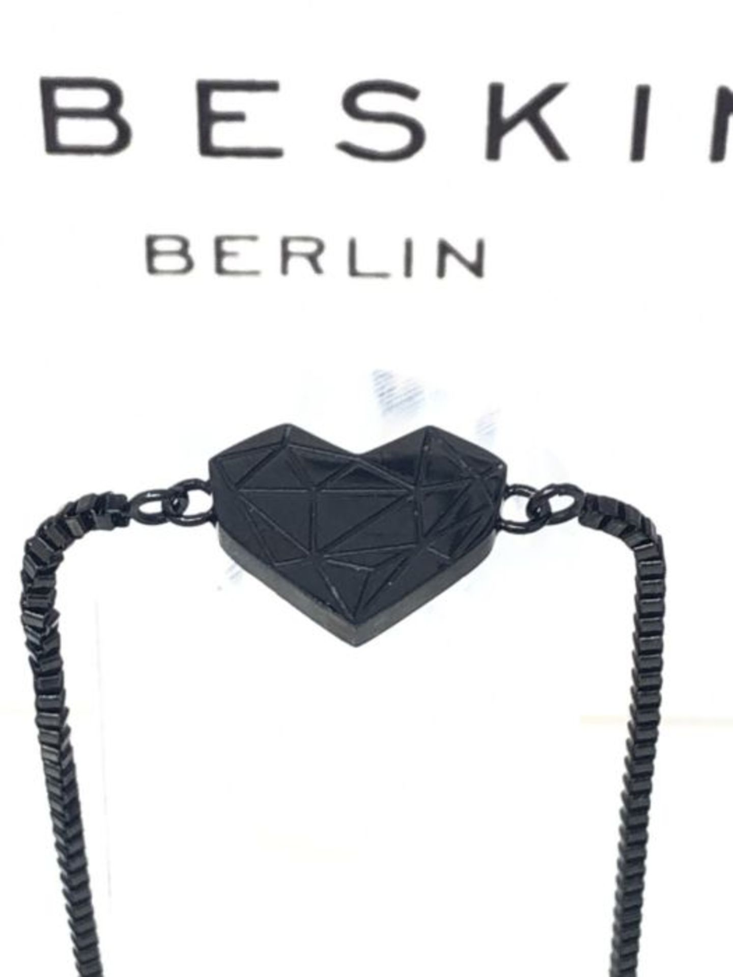 Liebeskind Berlin Bracelet femme coeur acier inoxydable argent 20 cm (noir), LJ-0328-B - Image 3 of 3