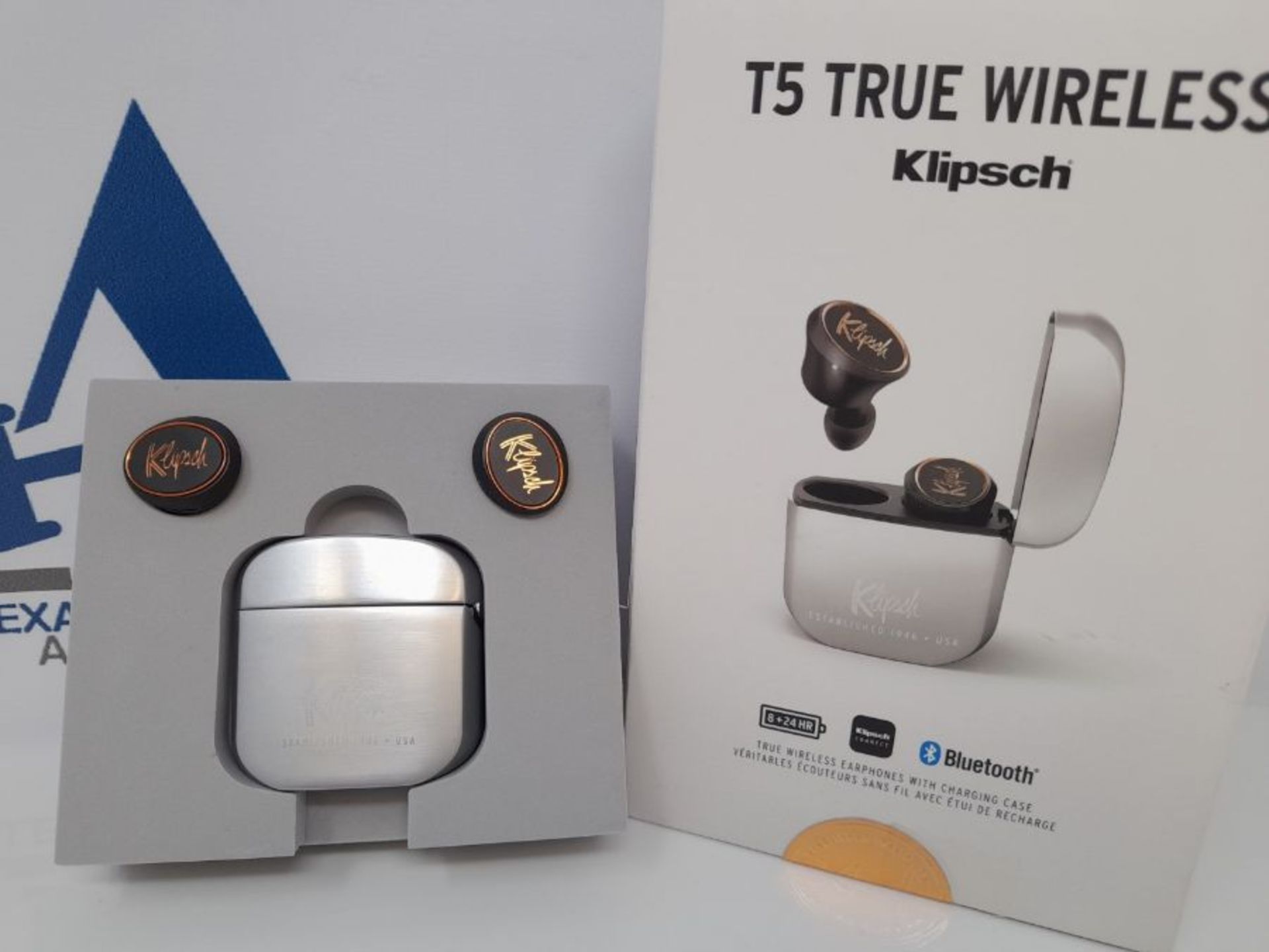 RRP £142.00 Klipsch T5 True Wireless Earphones, Silver, S,M,L - Image 2 of 6