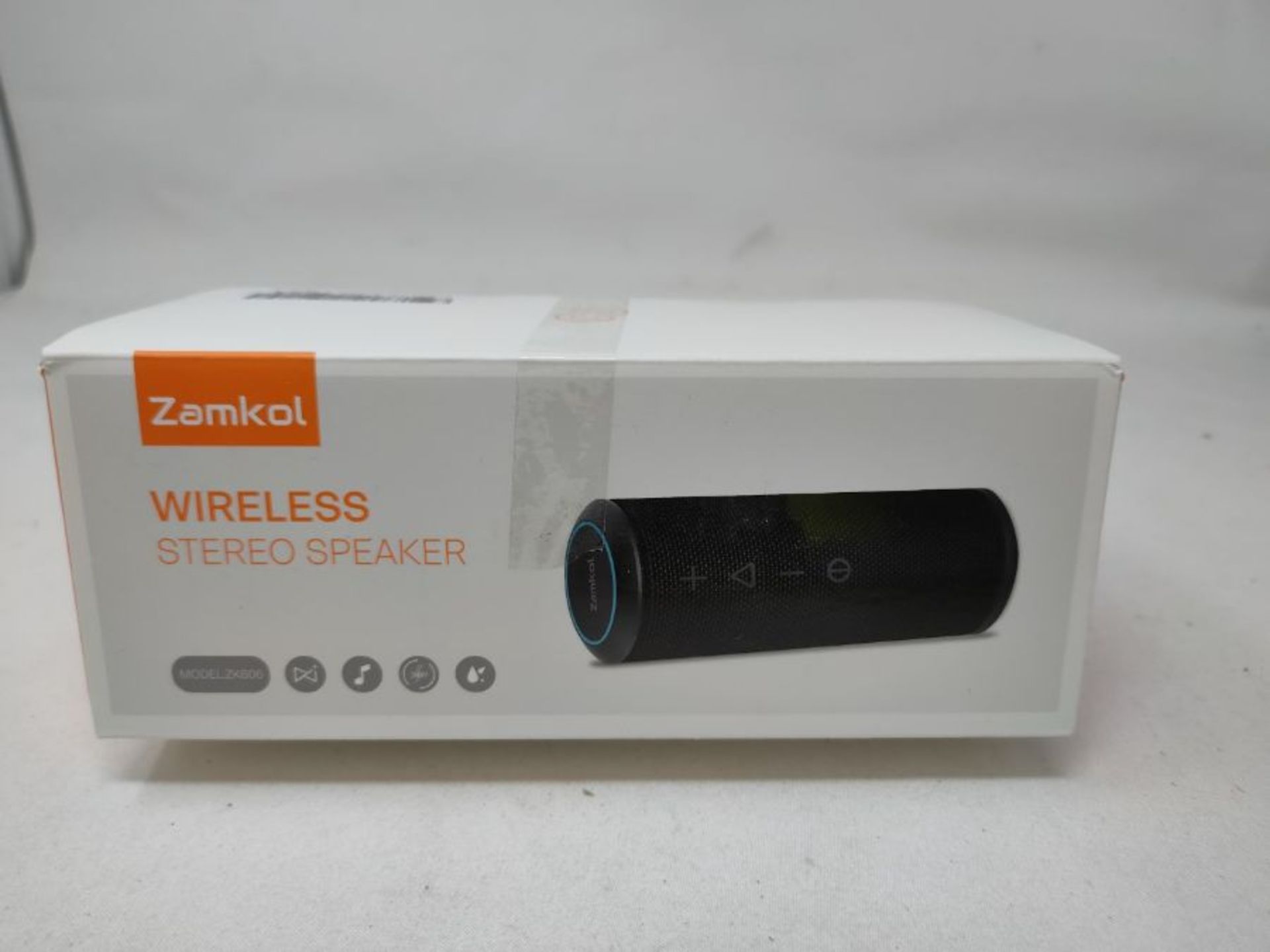 RRP £56.00 Zamkol Bluetooth Lautsprecher mit 360Â° Sound, Tragbarer Bluetooth Box mit Wasserdic - Image 2 of 3