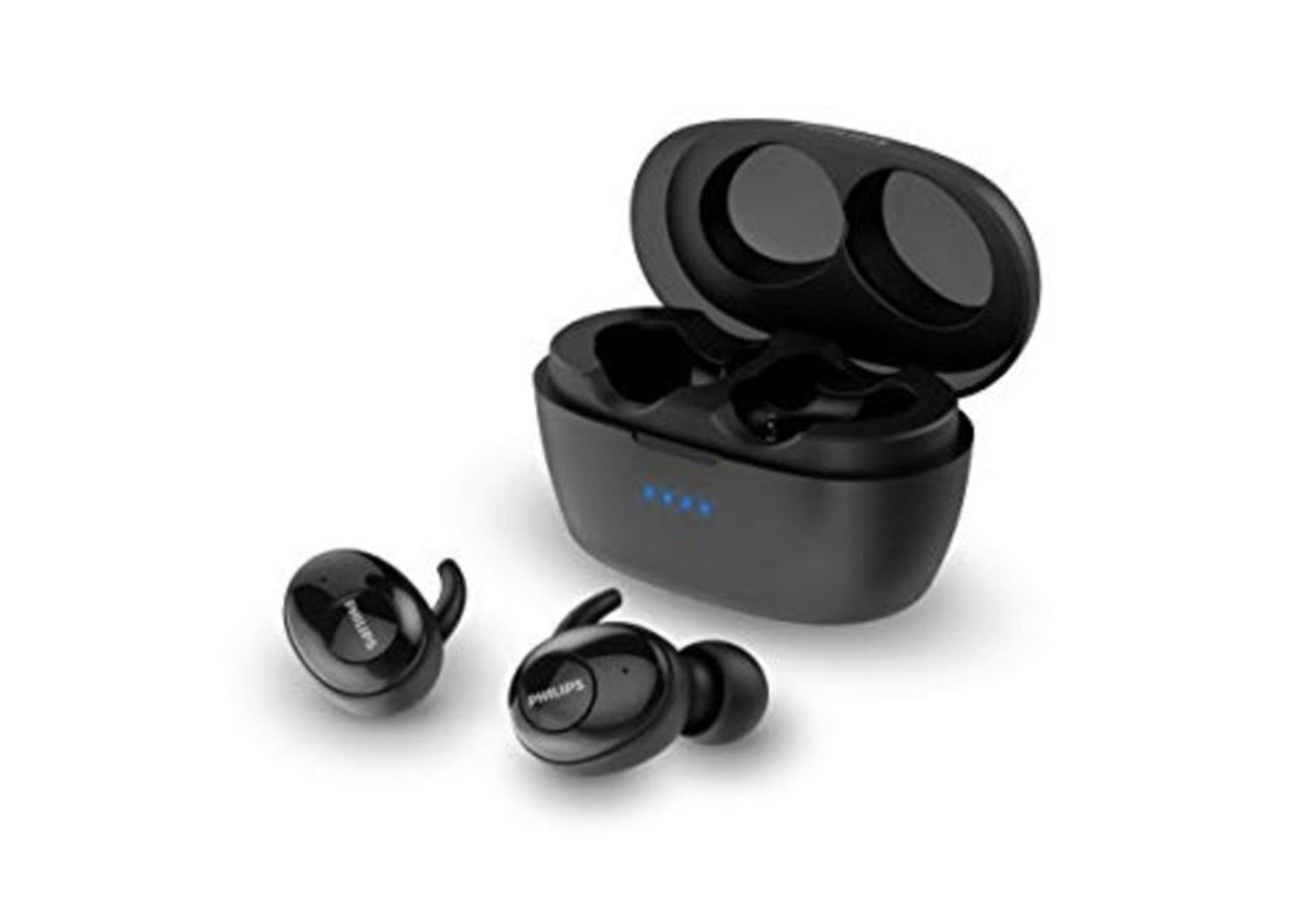 RRP £75.00 [CRACKED] PHILIPS Cuffie in Ear True Wireless T3215BK/00, Bluetooth, Assistente Vocale