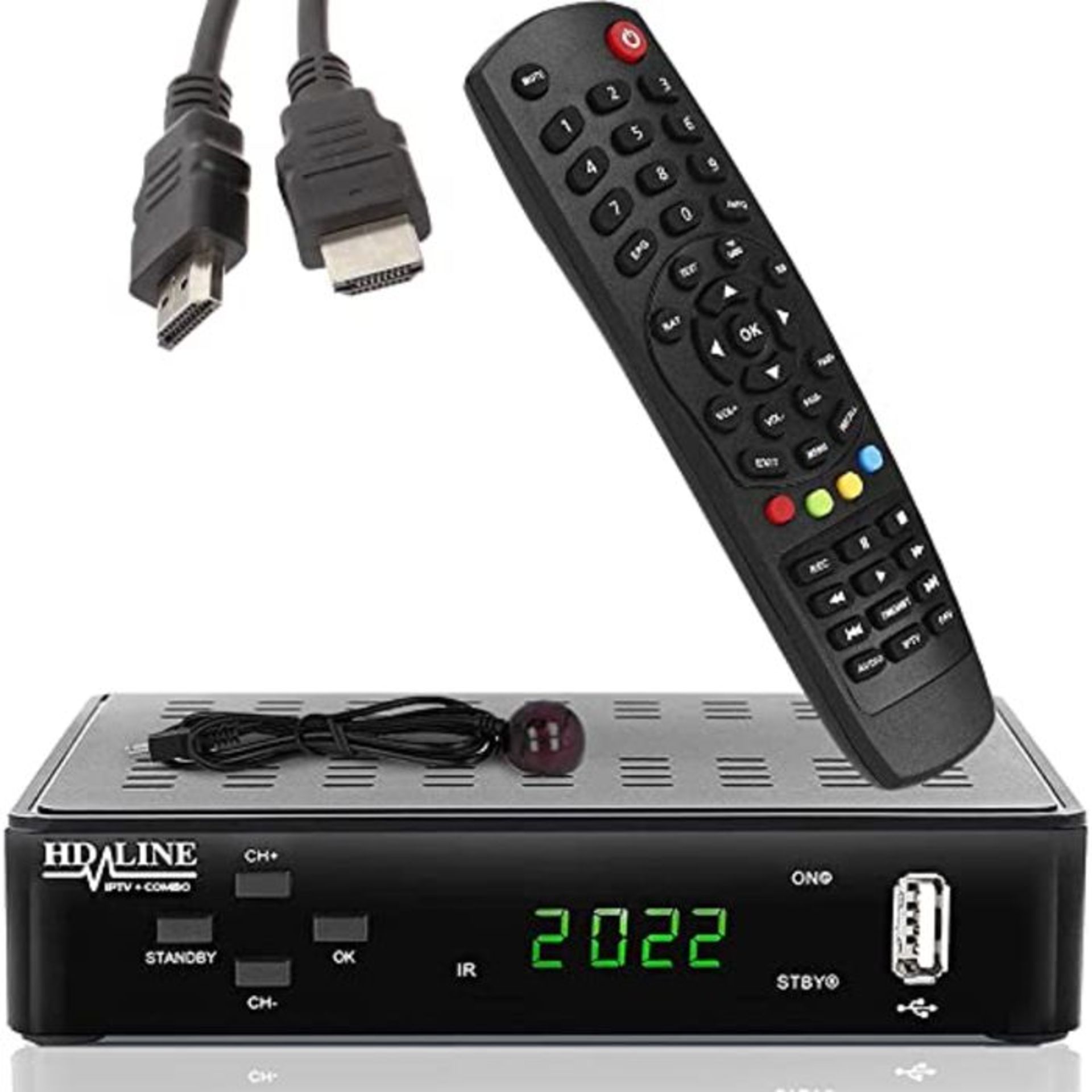 hd-line Tivusat Satelliten SAT Receiver (HDTV, WiFi, DVB-S/S2, HDMI, AV, 2X USB 2.0,)