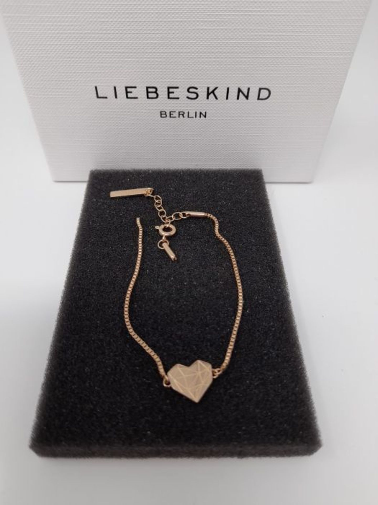 [CRACKED] Liebeskind Berlin Damen Armband Herz Edelstahl Silber 20 cm (roségold) - Image 3 of 3