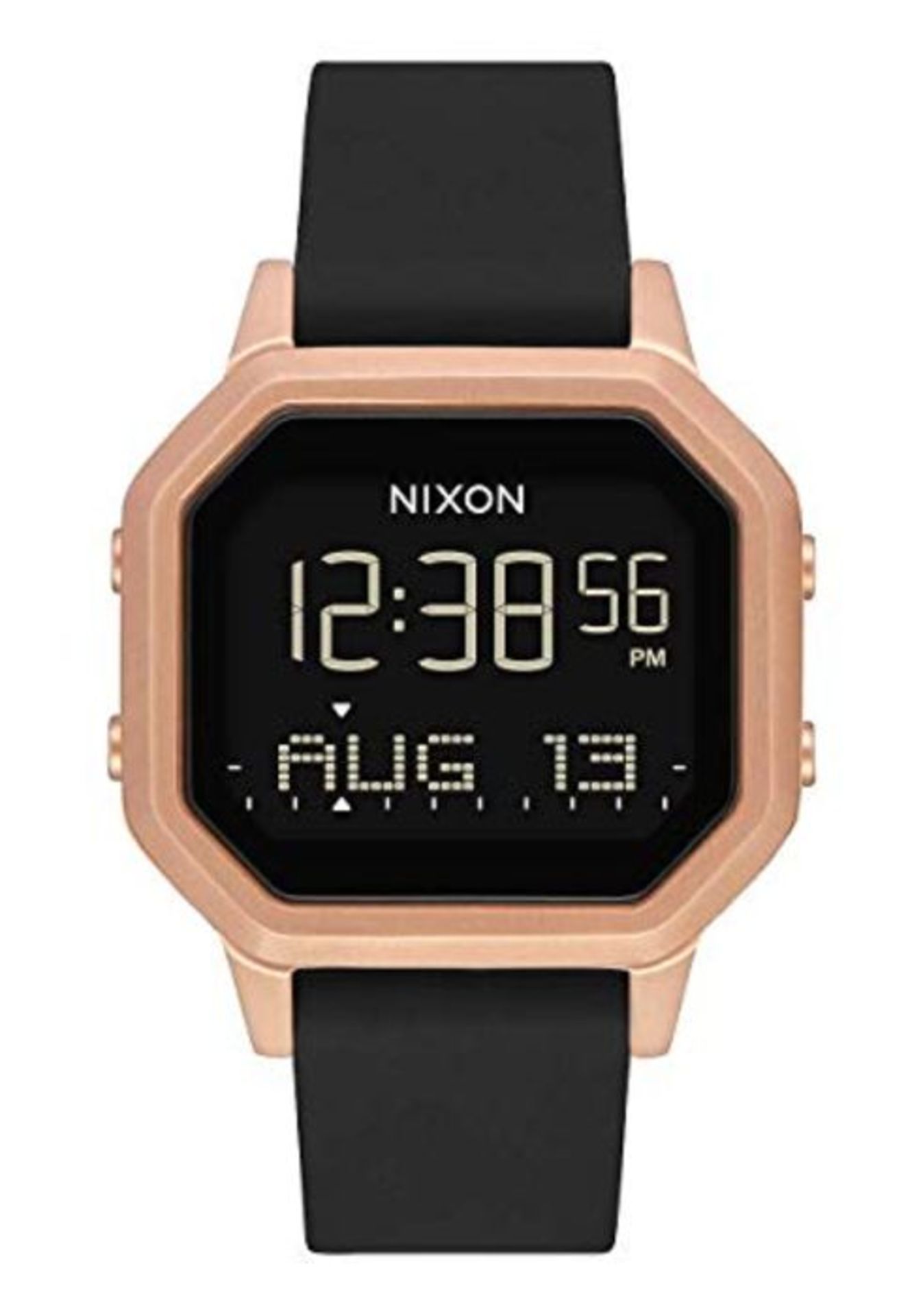 RRP £107.00 Nixon Damen Digital Smart Watch Armbanduhr mit Silikon Armband A1211-1098-00