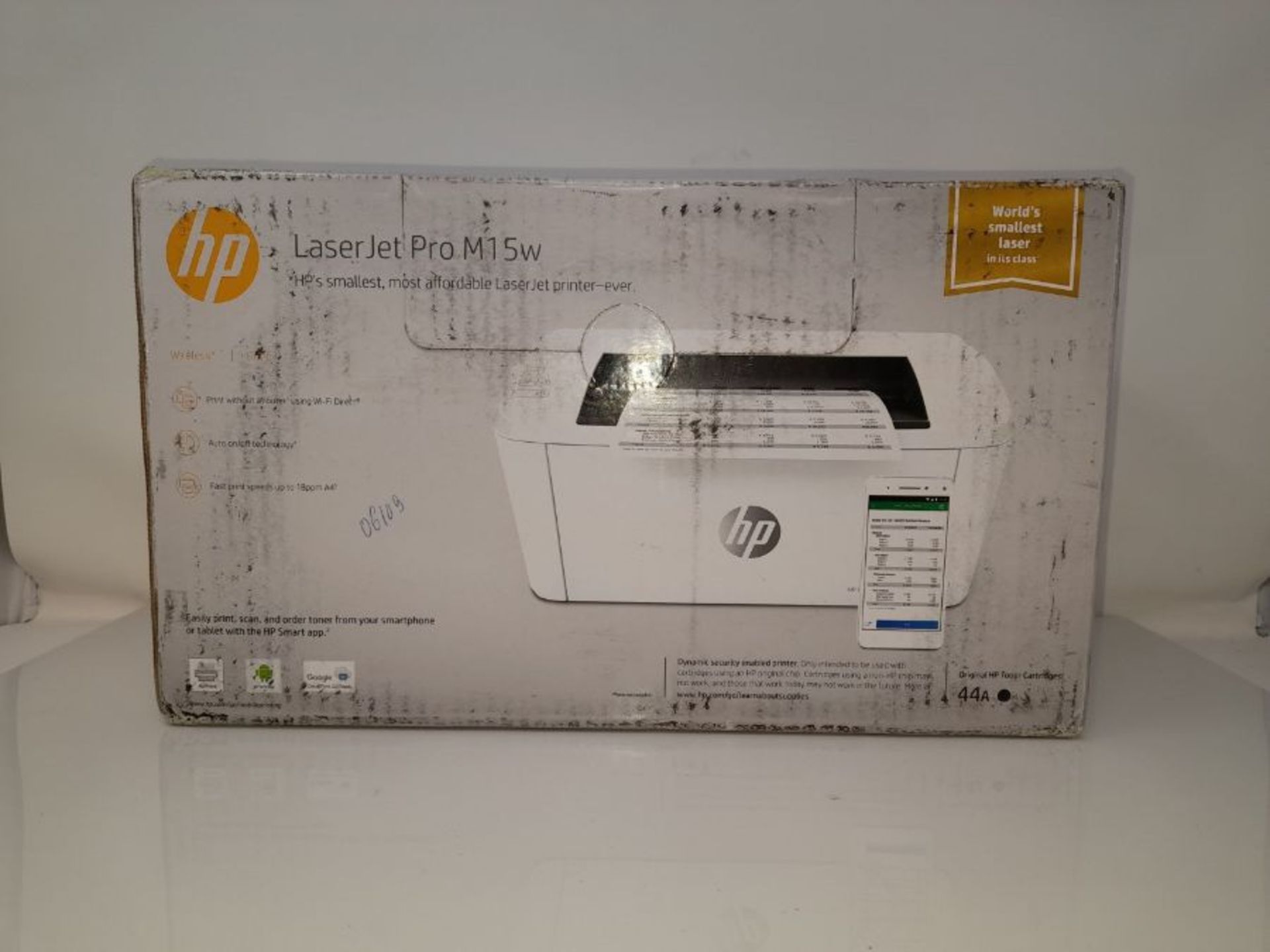 RRP £162.00 HP LaserJet Pro M15w Printer, White - Image 2 of 3