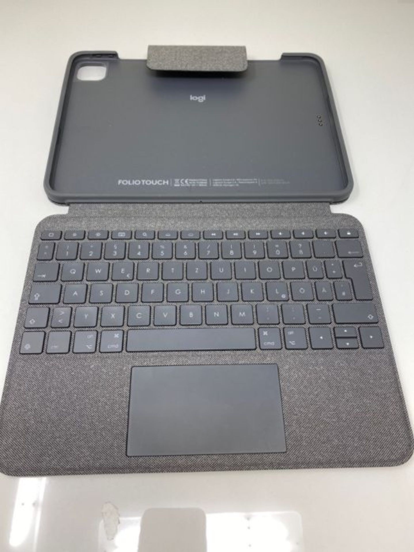 RRP £115.00 Logitech Folio Touch iPad Keyboard Case, QWERTZ German layout - Graphite - Image 3 of 3