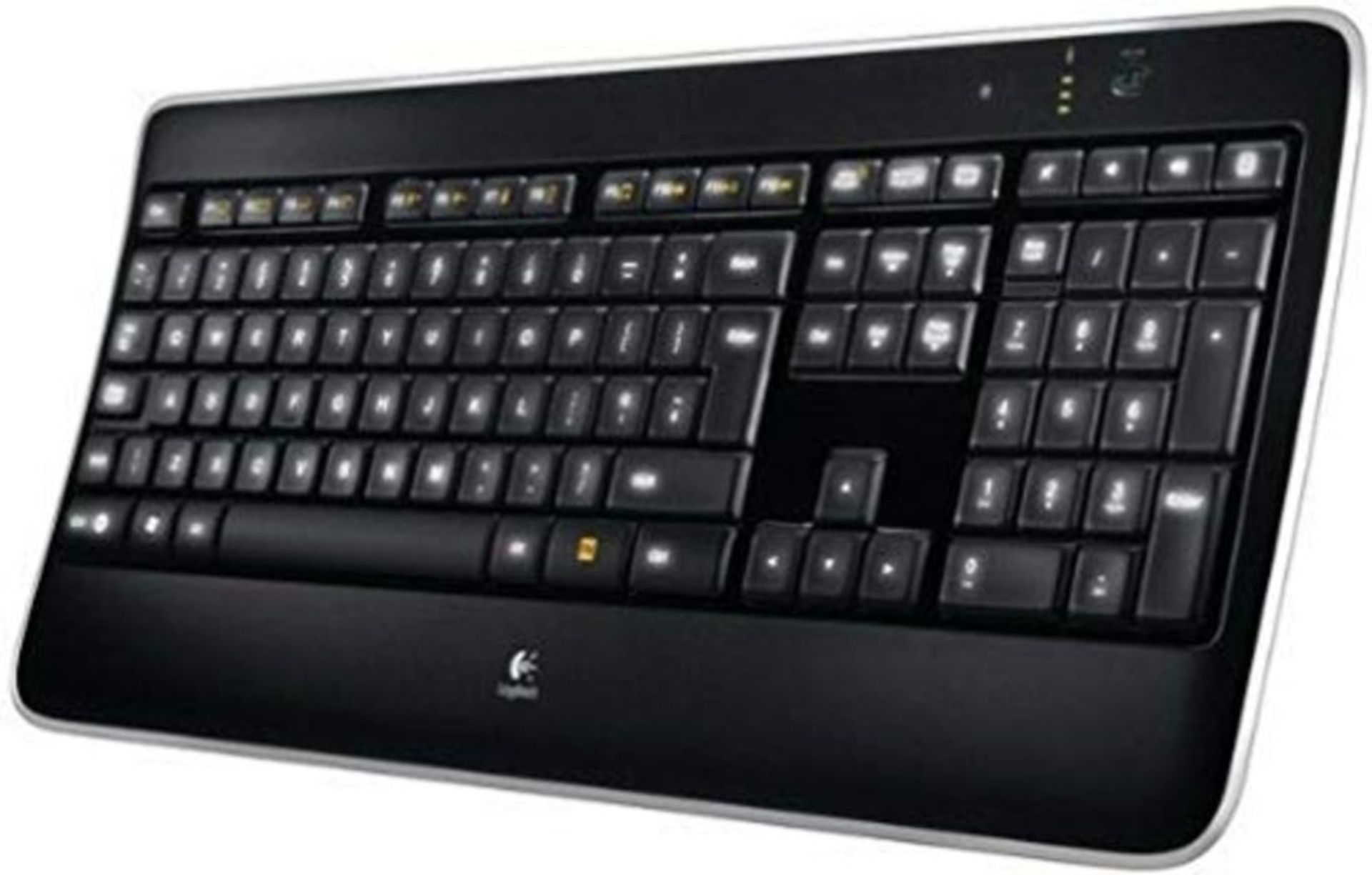 RRP £86.00 Logitech K800 Wireless Keyboard with Backlight, 2.4GHz with Unifying USB Receiver, Las