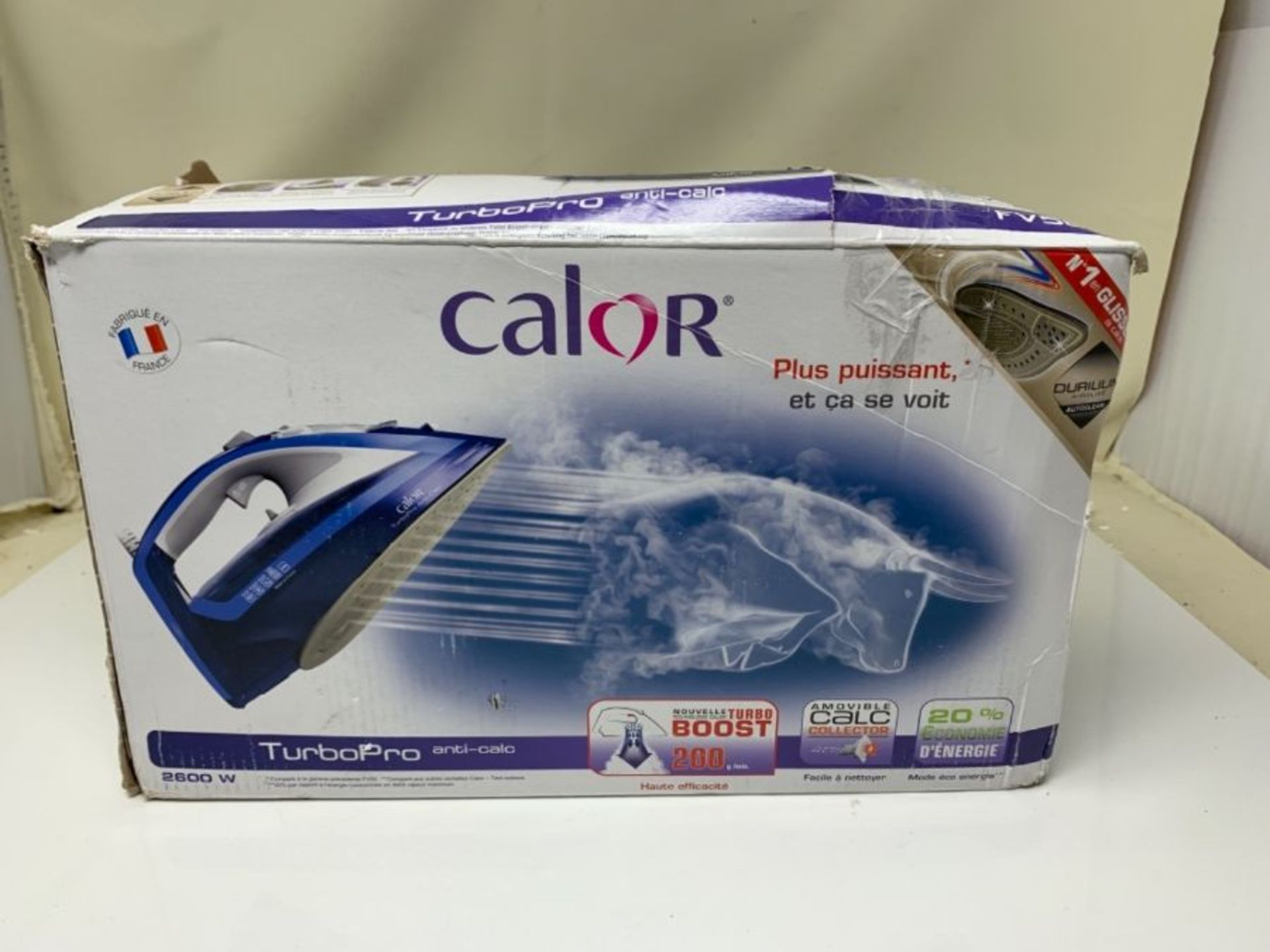 RRP £67.00 Calor Turbo Steam Iron Anti-Calc 2600 W Function Turbo Boost 200 g/min with Collector - Image 2 of 3