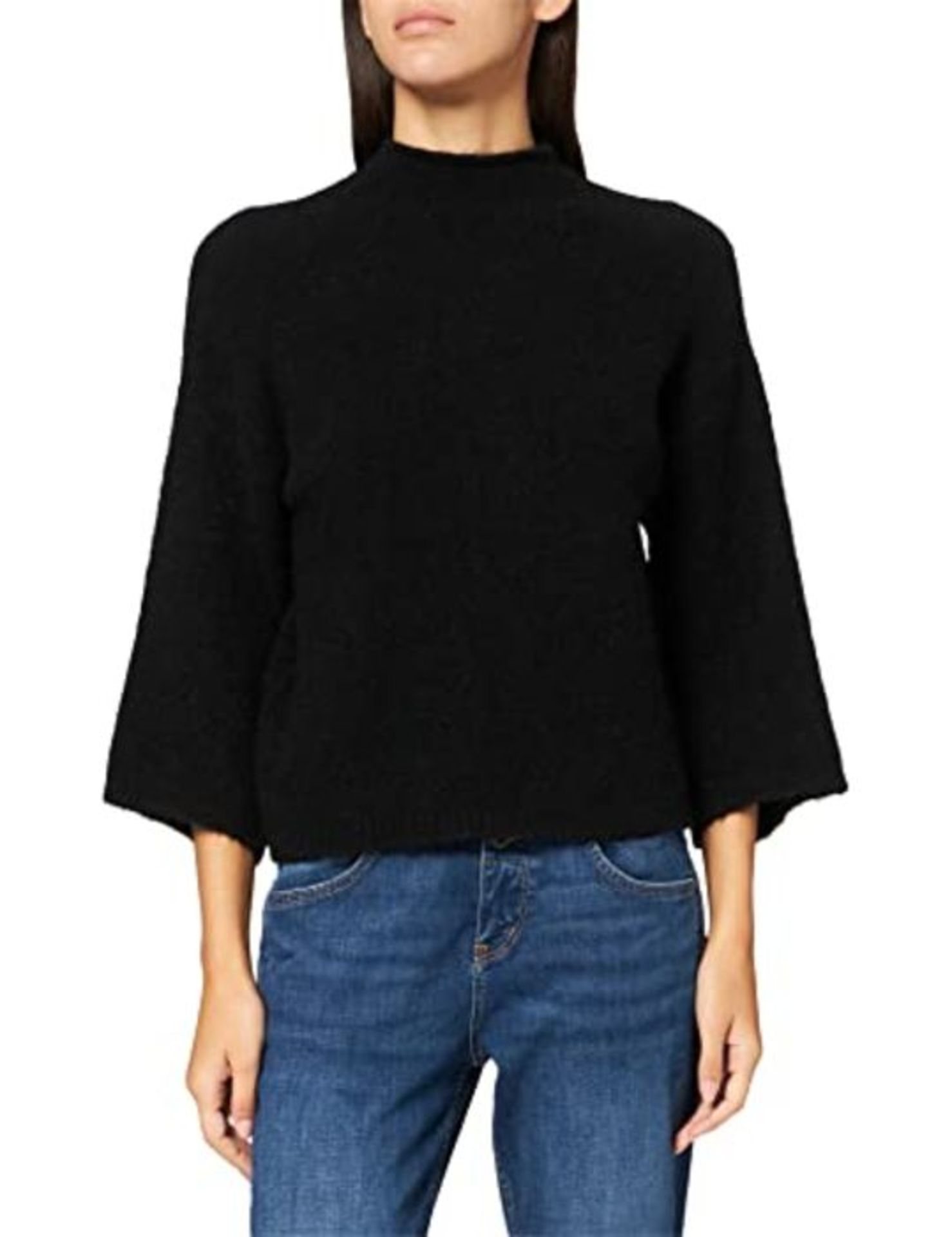 Sisley Women's Sweater L/S 1052M2247, Black 700, XS