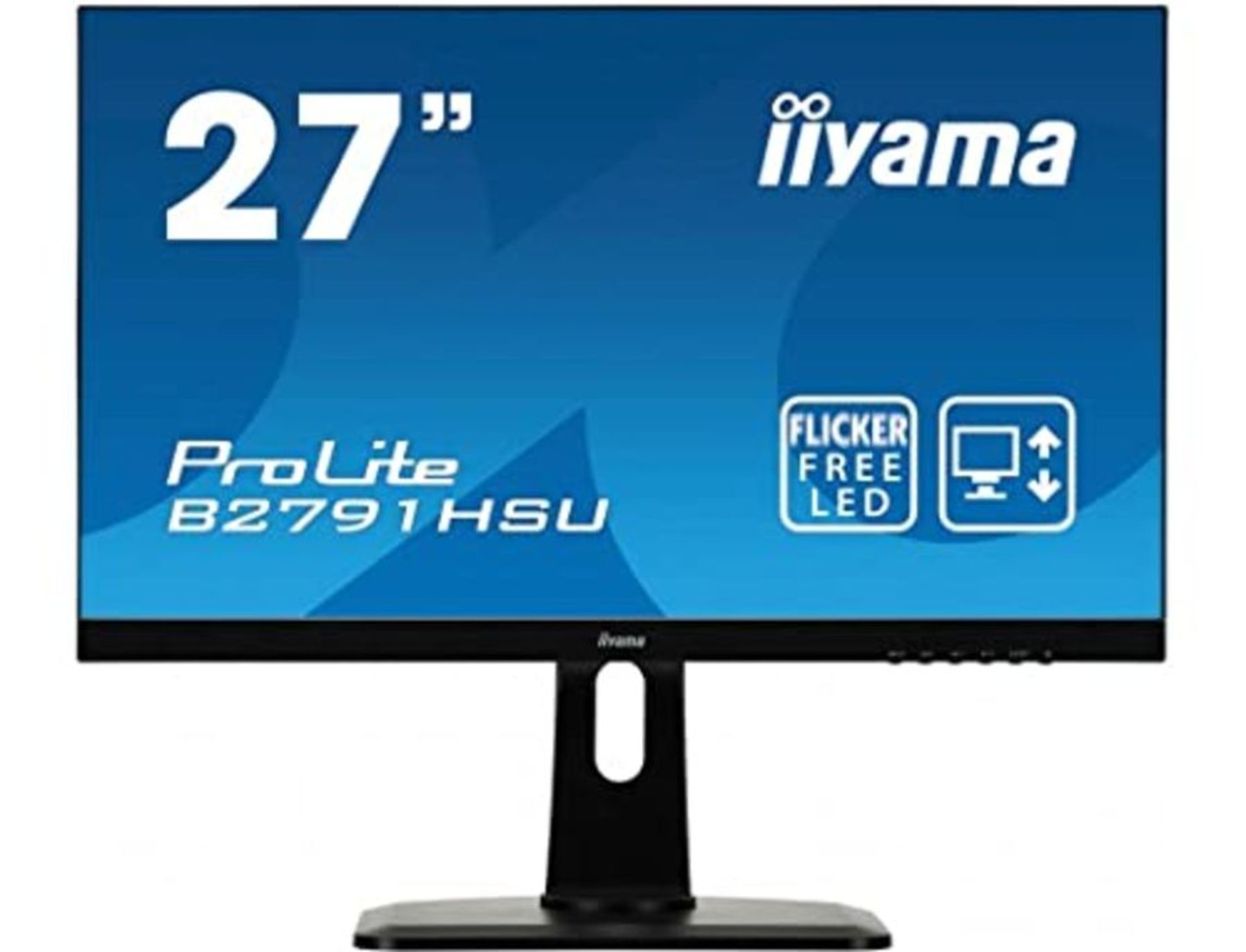RRP £179.00 [CRACKED SCREEN] iiyama B2791HSU-B1 27" TN LCD with Slim Bezel, 1ms, Full HD 1920x1080