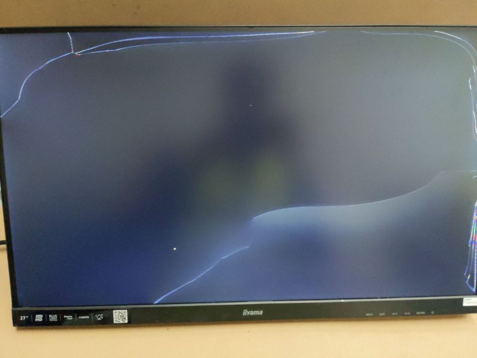 RRP £179.00 [CRACKED SCREEN] iiyama B2791HSU-B1 27" TN LCD with Slim Bezel, 1ms, Full HD 1920x1080 - Image 2 of 2