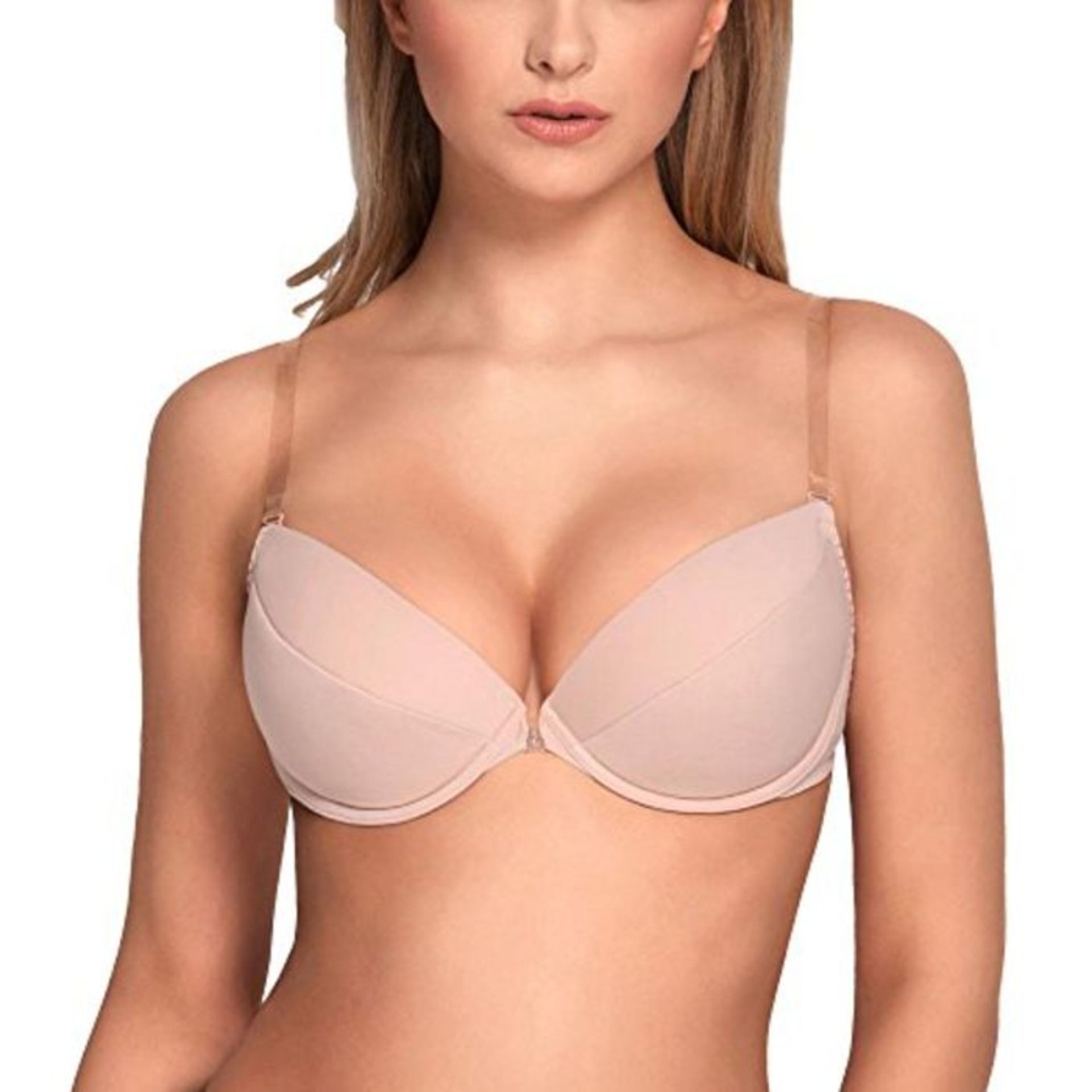 Vivisence Eve 1012 Underwired Push-Up Padded Bra Removable Silicone Straps Backless -