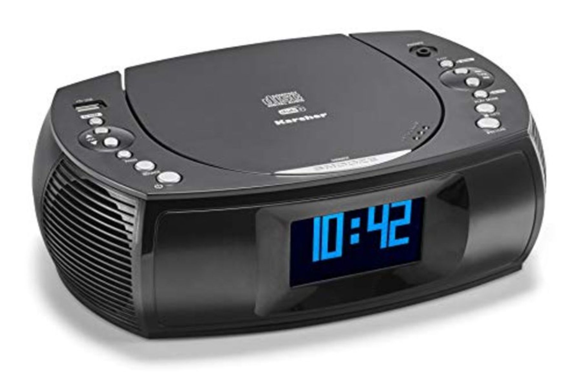 RRP £59.00 Karcher Clock Radios, Black