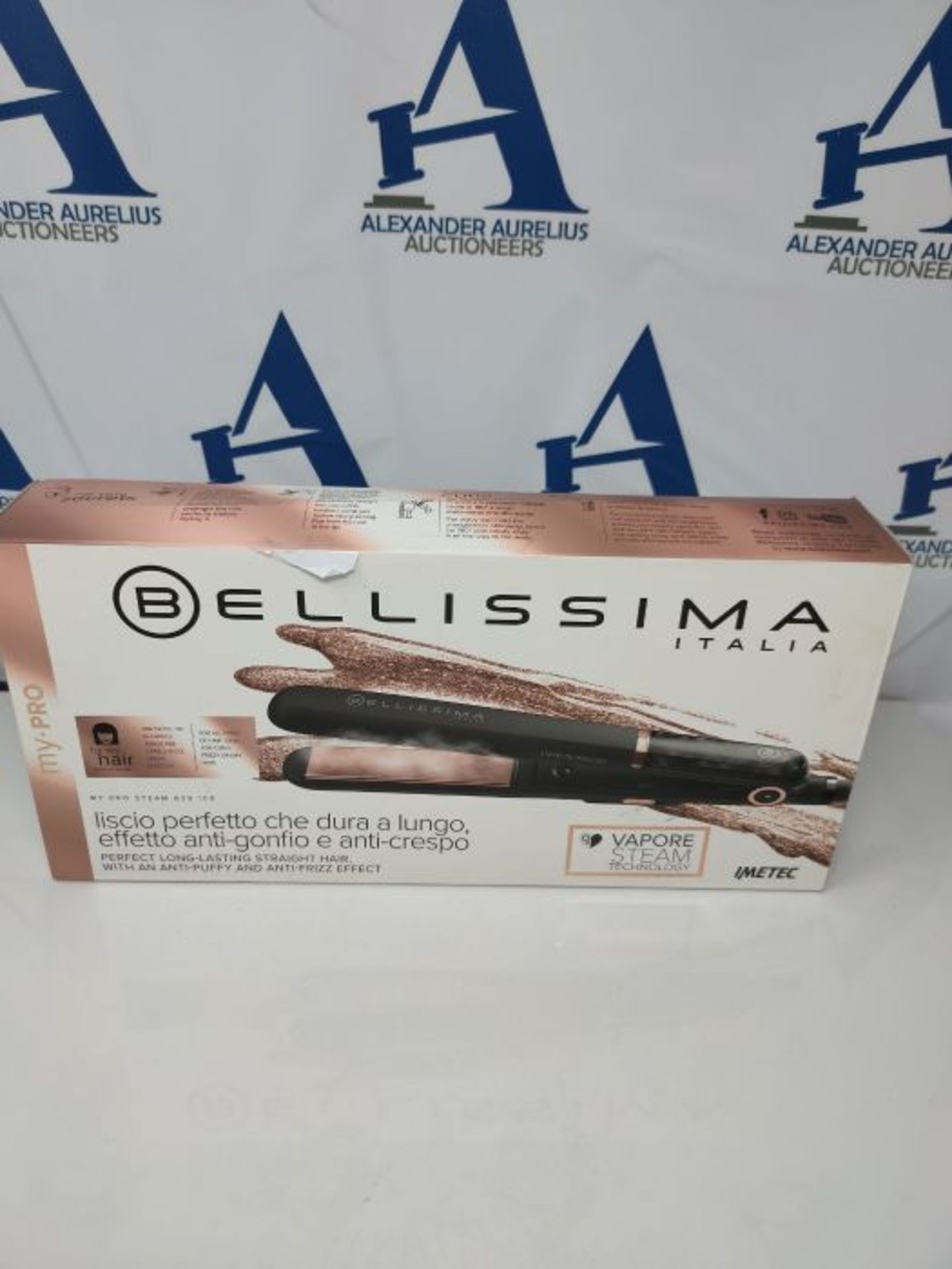 RRP £59.00 Bellissima Imetec Steam B28 100 Piastra per Capelli Professionale a Vapore, Effetto Li