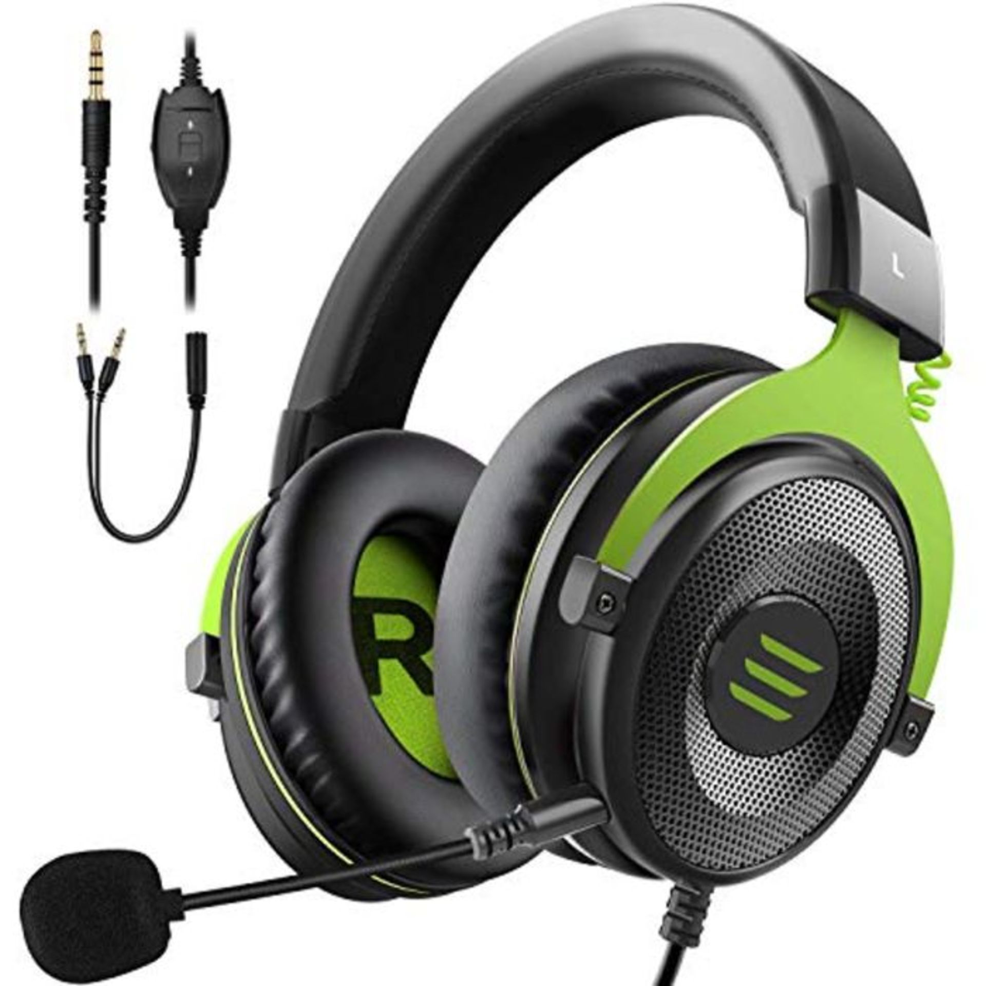 EKSA Gaming Headset for Xbox One - PC Headset 3D Stereo Sound Headset Detachable Noise