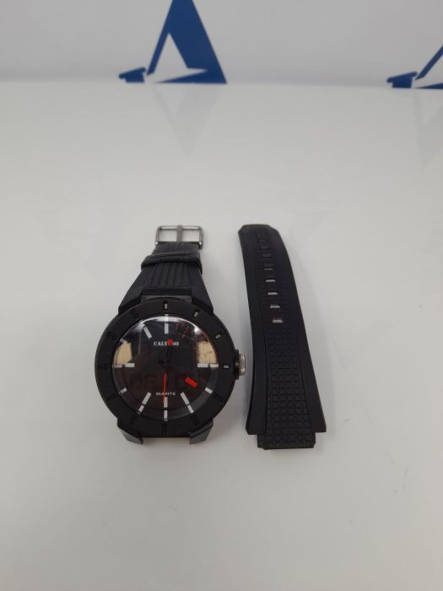 Calypso Men's Quartz Watch with Black Dial Analogue Display and Black Plastic Strap K5 - Image 2 of 3
