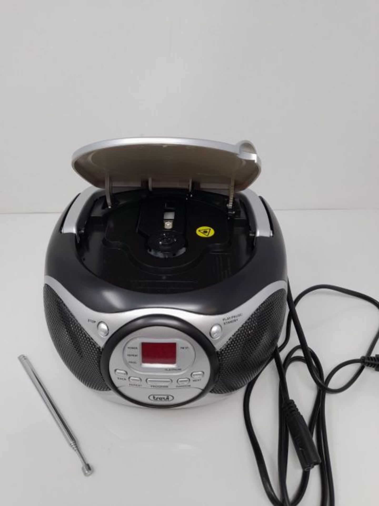 RRP £51.00 Trevi CD 512 Portable CD Player with Radio and Aux-in - Image 3 of 3