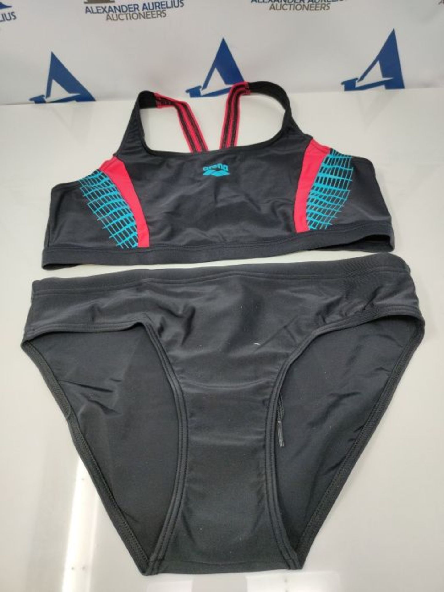 Arena Women's W THREEFOLD Two Pieces Two Piece Swimsuit, Black-Black-Anguria, 42 - Image 2 of 2
