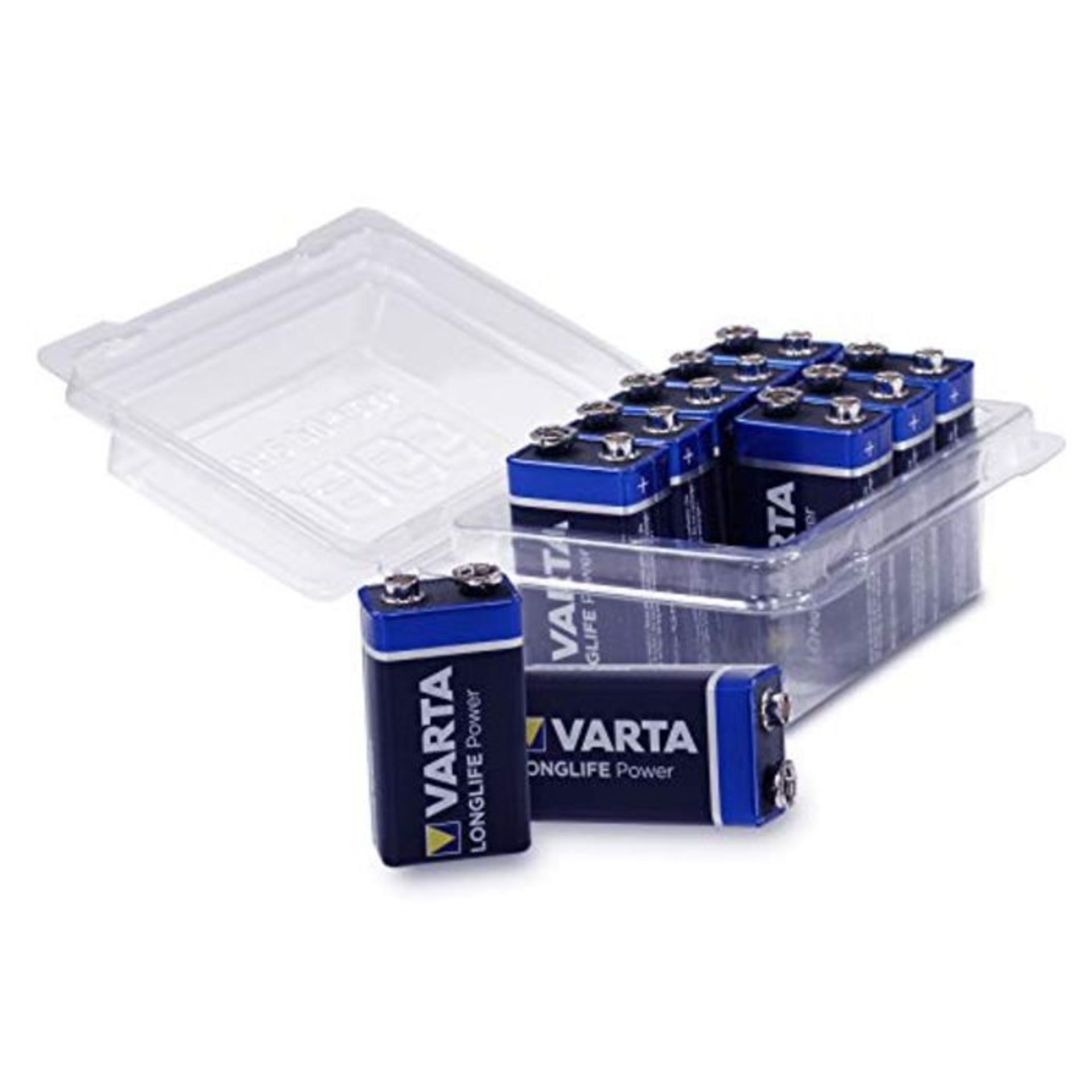 Pack of 10 Varta Longlife Power (formerly High Energy) 4922 Battery 9 V Block Batterie