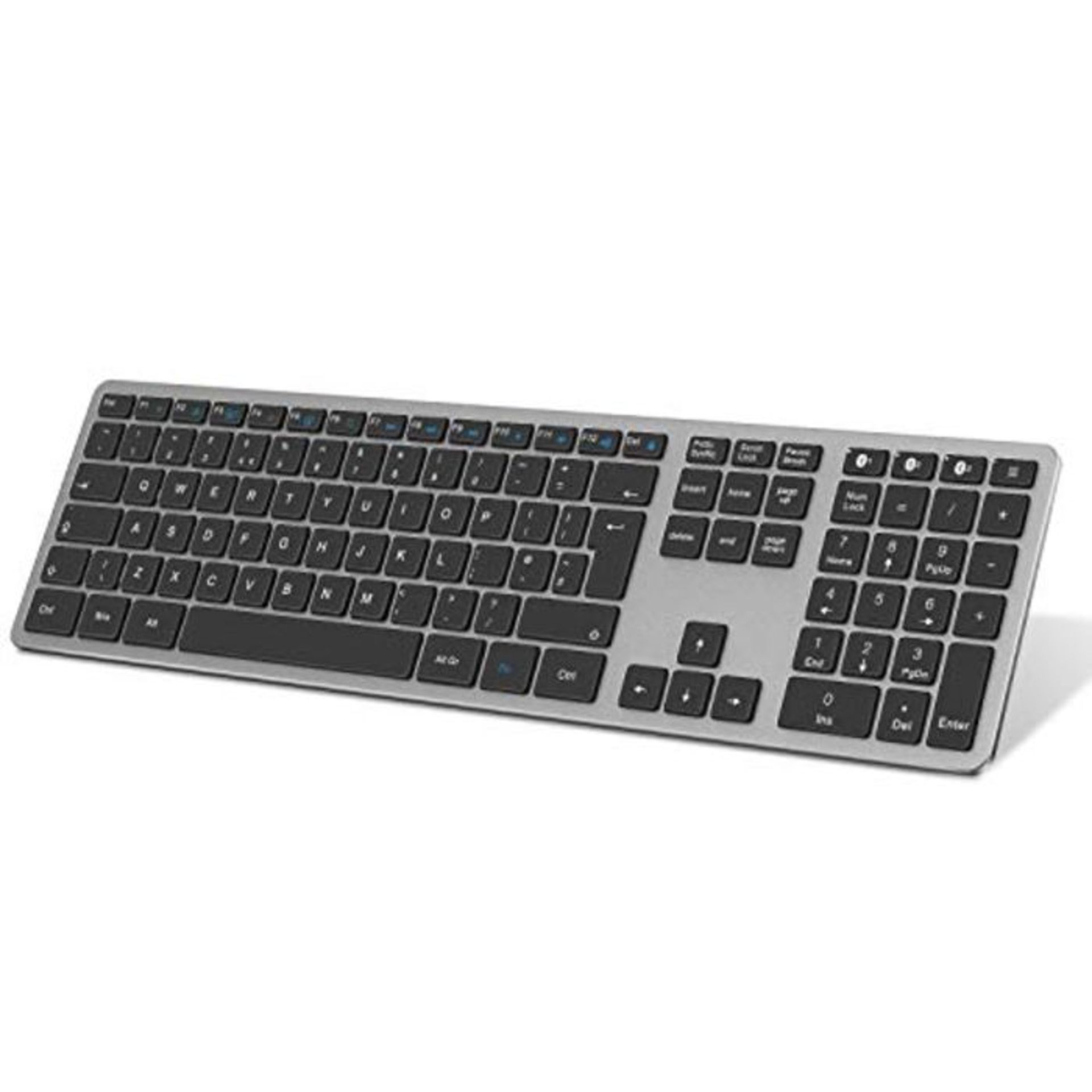 Multi Device Bluetooth Keyboard,seenda Aluminum Wireless Bluetooth Keyboard Rechargeab