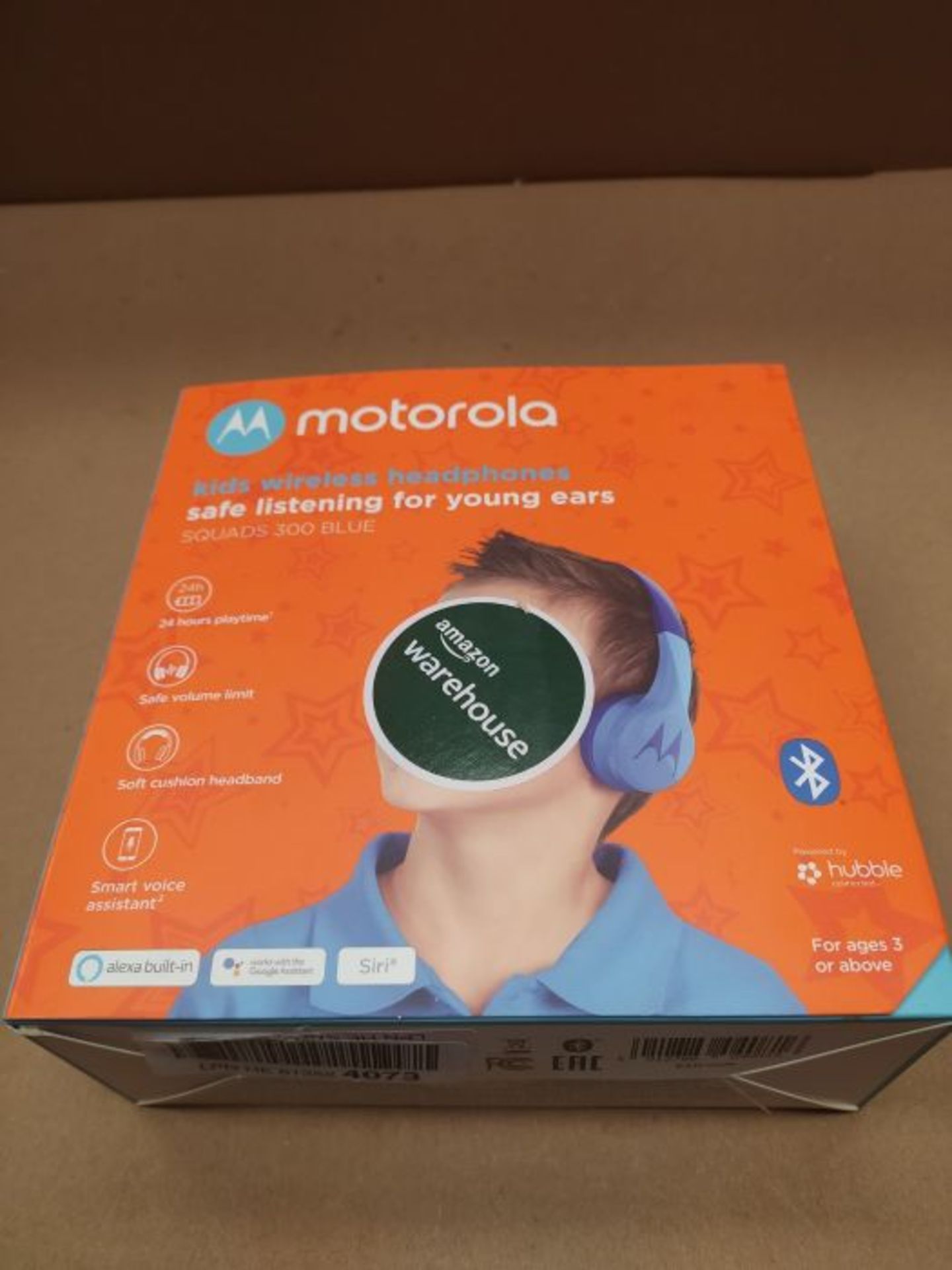 Motorola Squads 300 Wireless Kids Headphones with 15 Hours Play Time, Audio Splitter f - Image 2 of 3