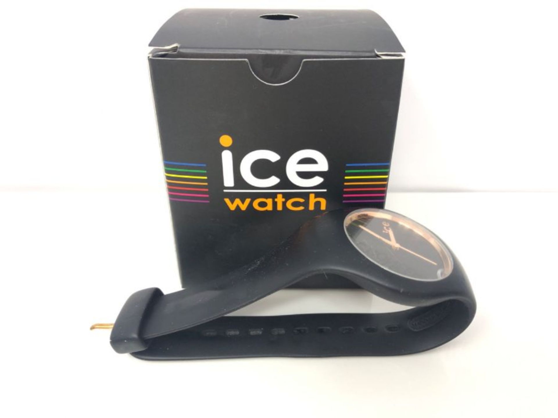 RRP £67.00 Ice-Watch - ICE glam Black Rose-Gold - Schwarze Damenuhr mit Silikonarmband - 000980 ( - Image 3 of 3