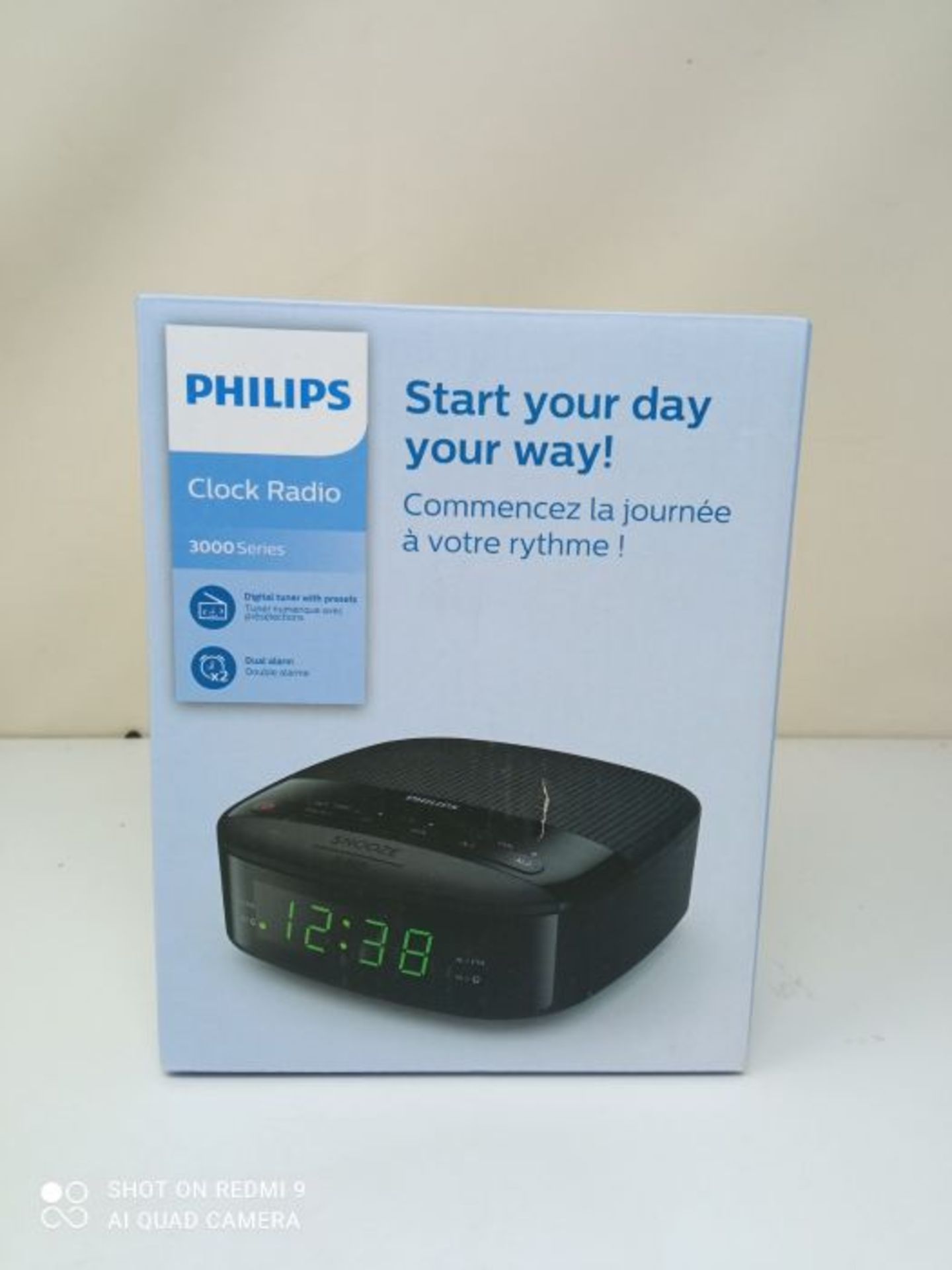 Philips Audio Philips Clock R3205/12 (Double Alarm, Sleep Timer, Compact Design, FM Di - Image 2 of 3