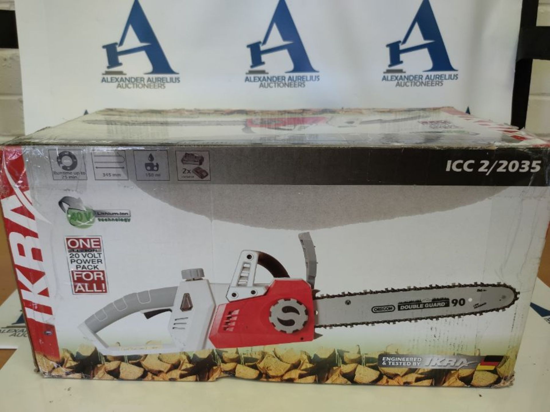 RRP £202.00 IKRA ICC 2/2035 Battery Chainsaw with 2X Batteries and Double Quick Charger Includes C - Image 2 of 3