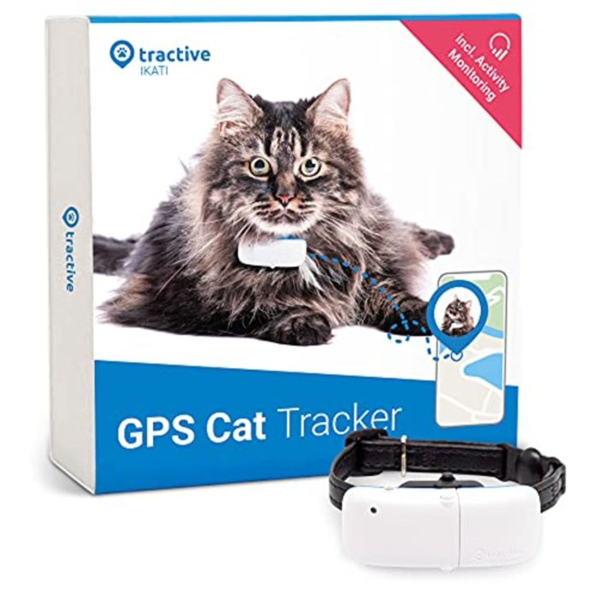 Tractive GPS Tracker fÃ¼r Katzen (2021) mit Halsband. 24h GPS-Ortung & 365 Tage Posi