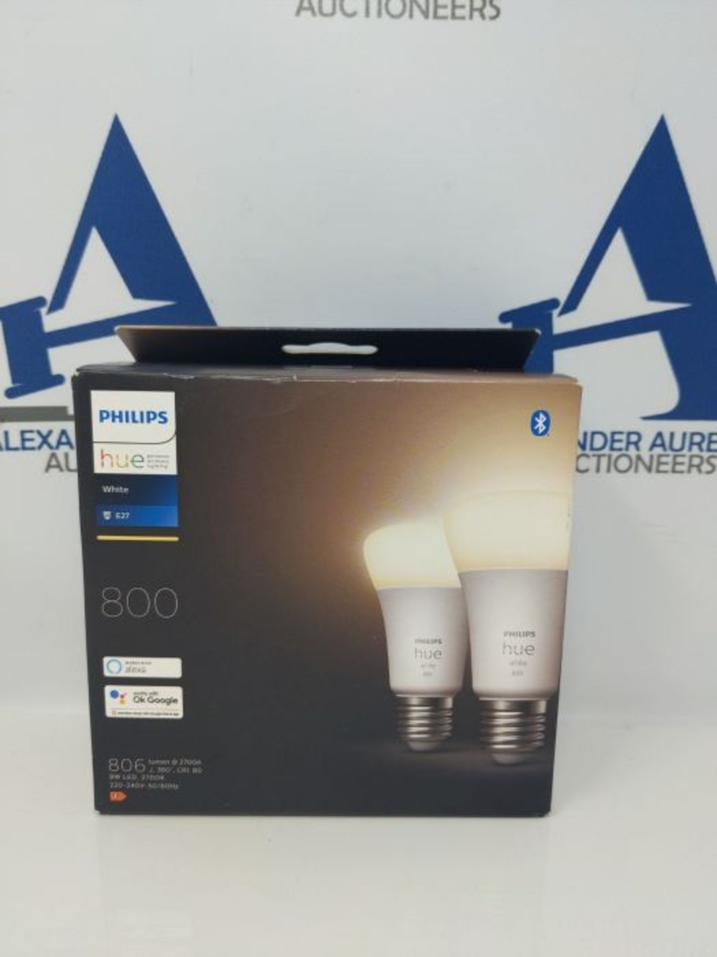 Philips Hue White E27 LED Lampe Doppelpack, dimmbar, warmweiÃxes Licht, steuerbar vi - Image 2 of 3