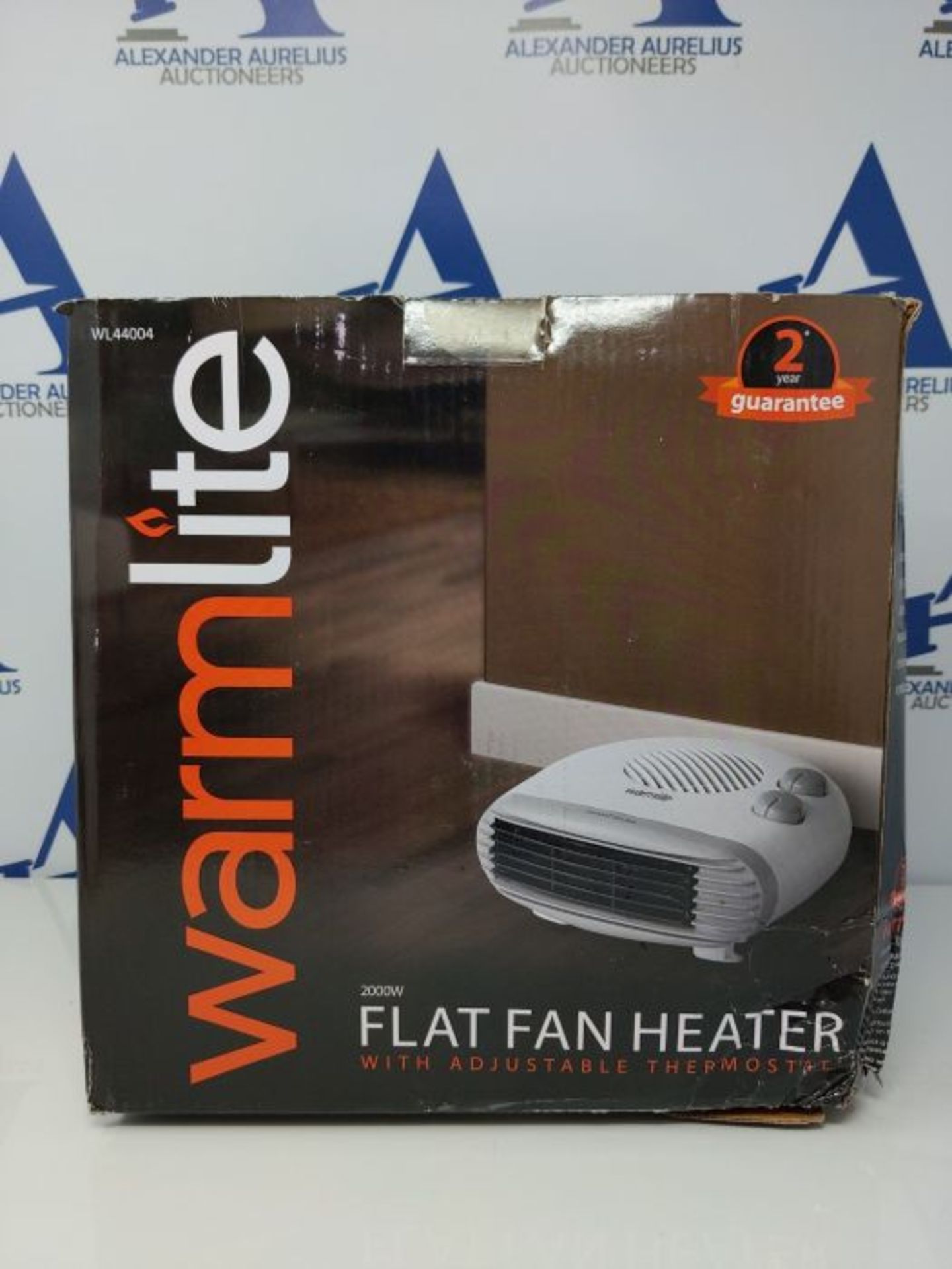 Warmlite WL44004 2000W Portable Flat Fan Heater with 2 Heat Settings and Overheat Prot - Image 2 of 3
