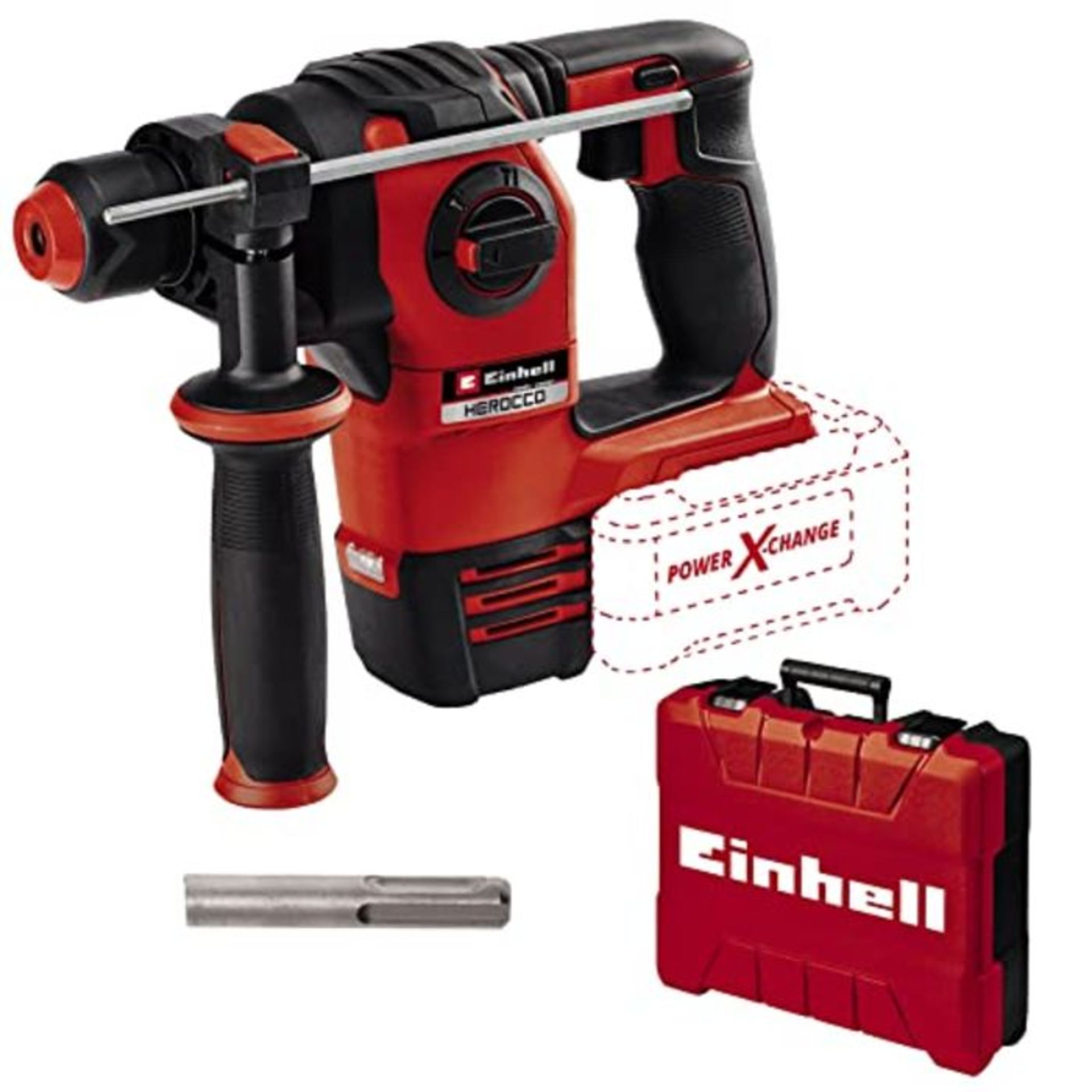 RRP £148.00 Einhell 4513900 Power X-Change 18V Cordless Rotary Hammer Drill | Herocco Brushless SD