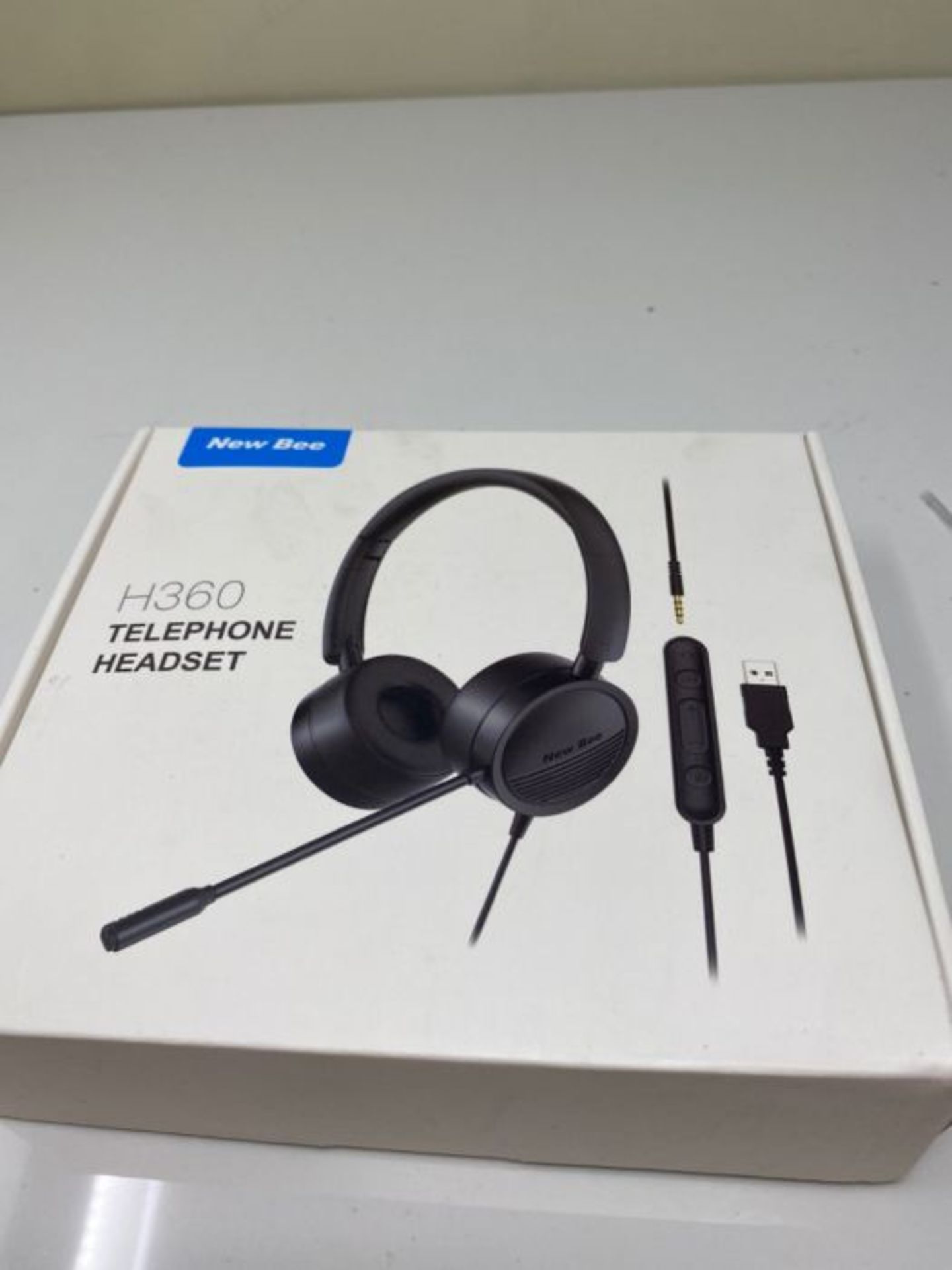 New Bee USB Headsets with Microphone with 3.5mm Jack Noise Cancelling Mic Comfortable - Image 2 of 3