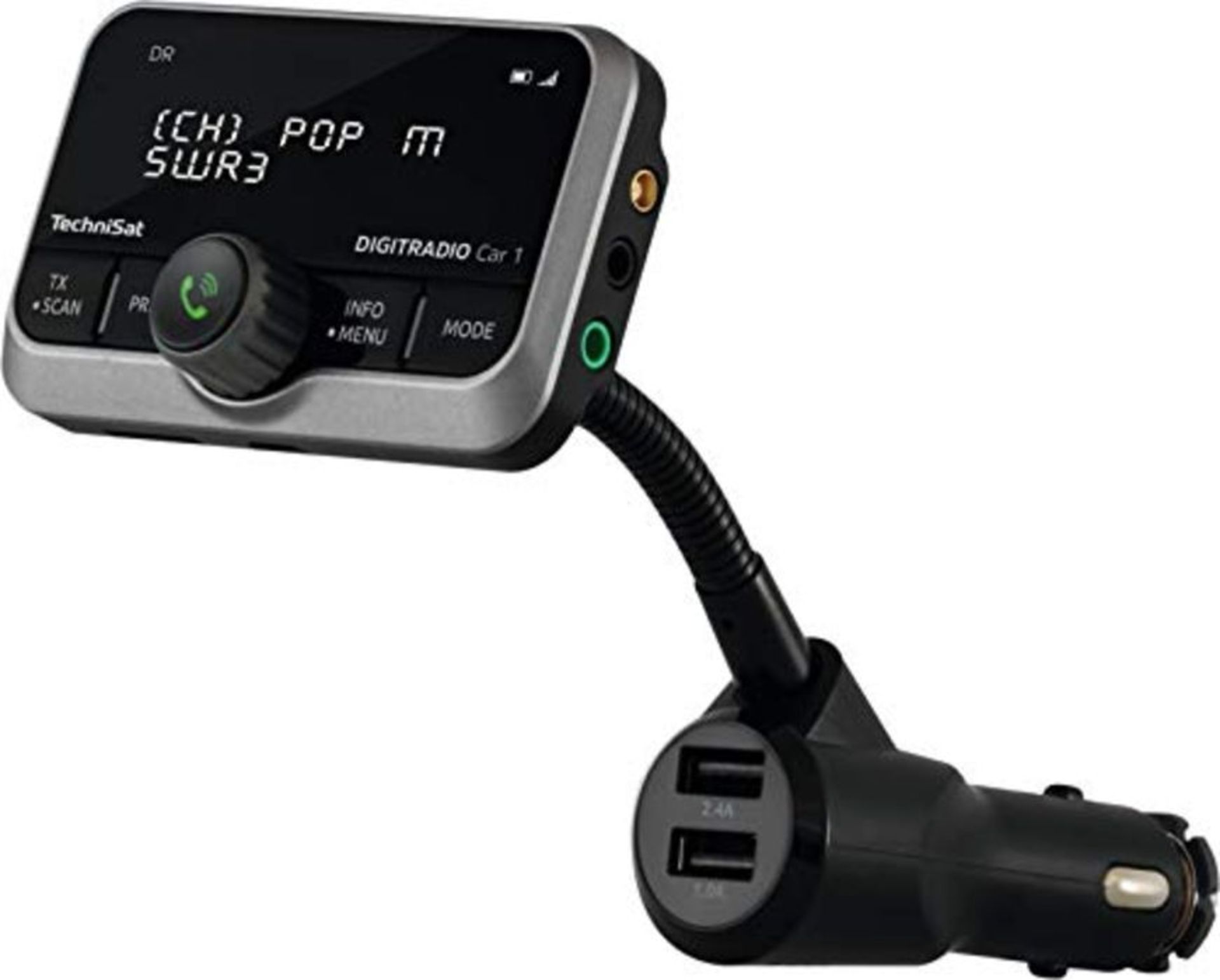 RRP £66.00 TechniSat DIGITRADIO Car 1 - DAB+ Adapter (zum AufrÃ¼sten von Auto-Radios, FM-Transm