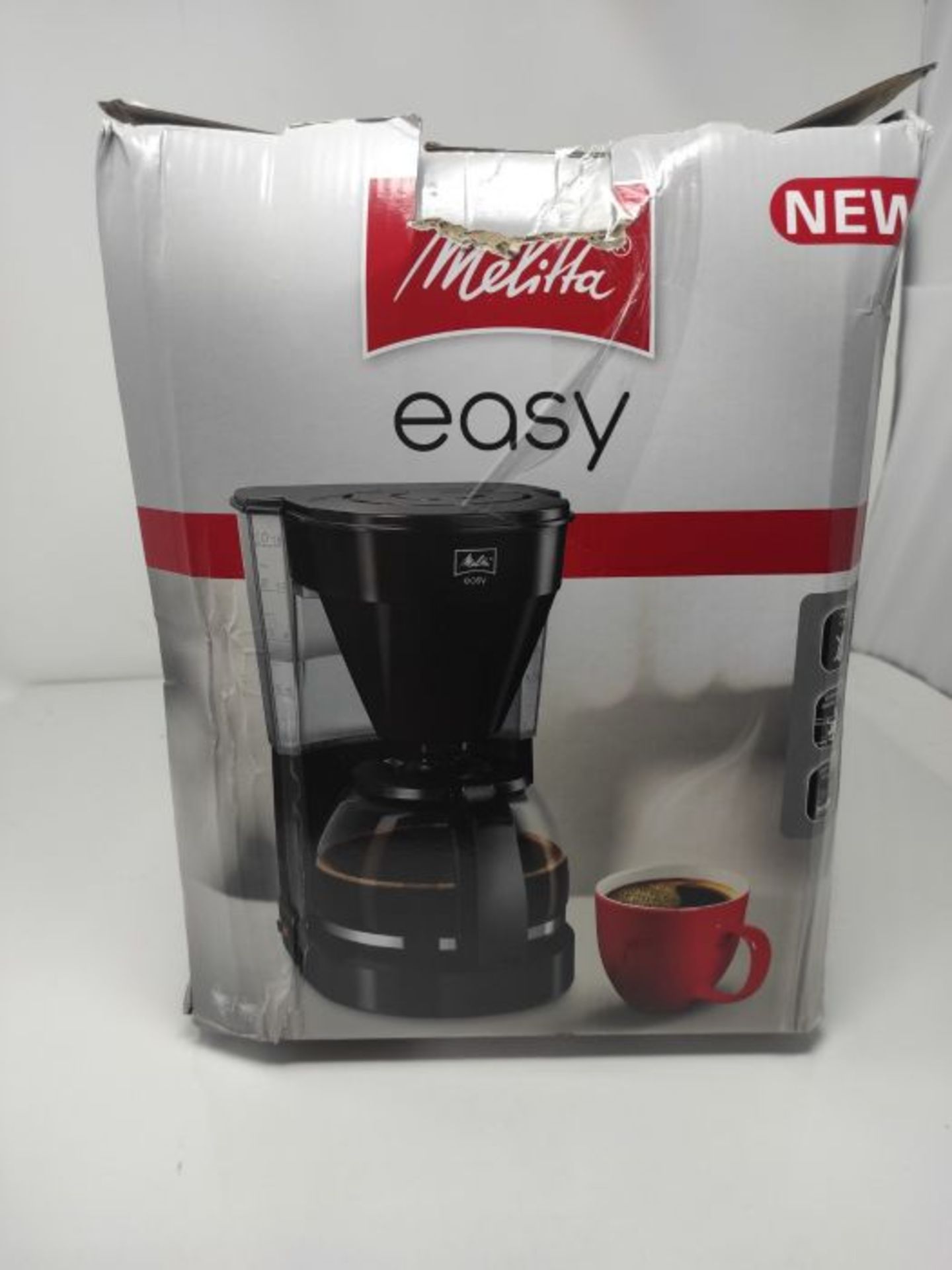 Melitta Filter Coffee Machine with Glass Jug, Easy II Model, 1023-02, Black, 6762887 - Image 2 of 3
