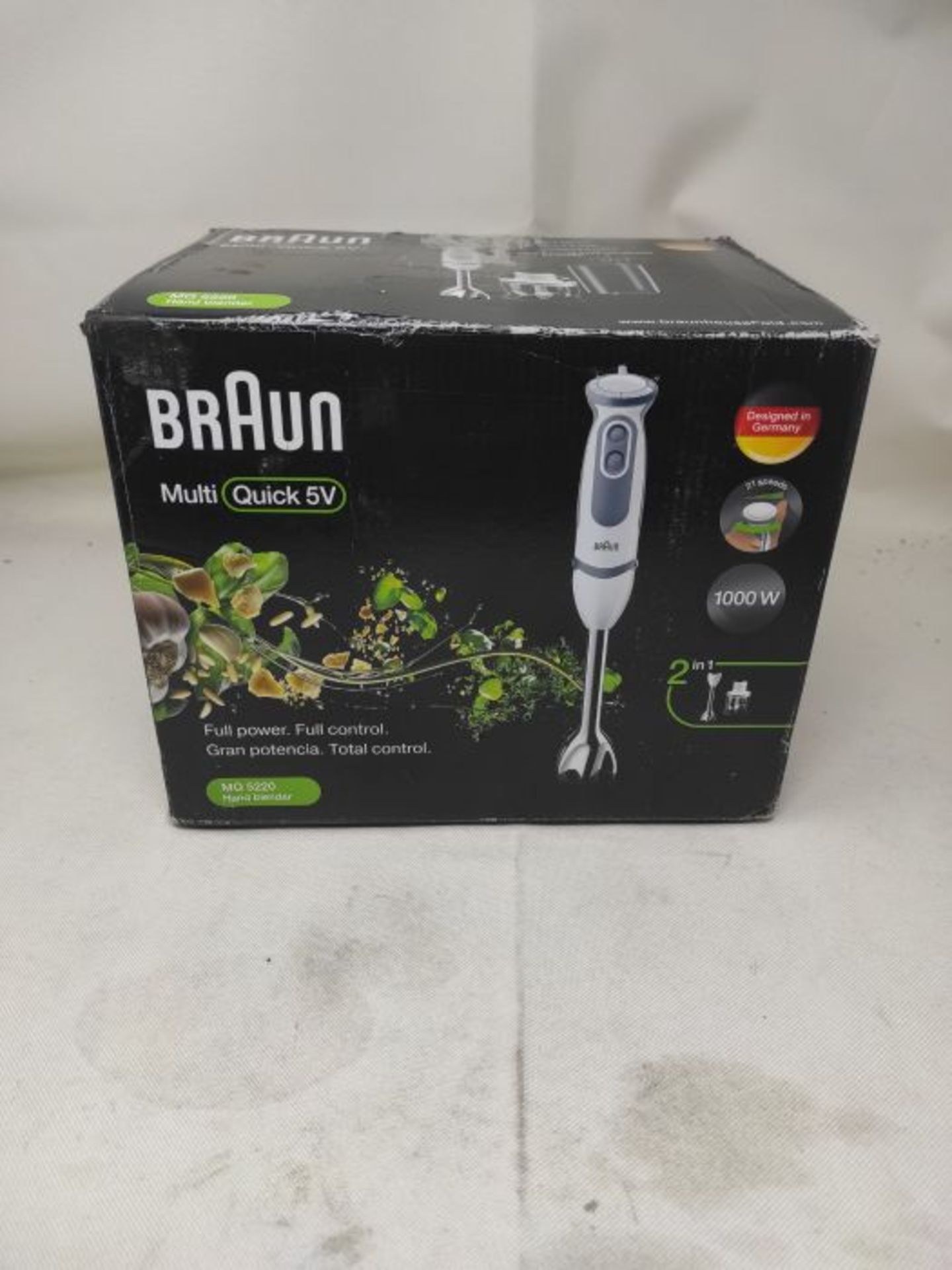 [INCOMPLETE] Braun MultiQuick 5 MQ 5207 WH Immersion blender Grey,White 1000 W - Image 2 of 3