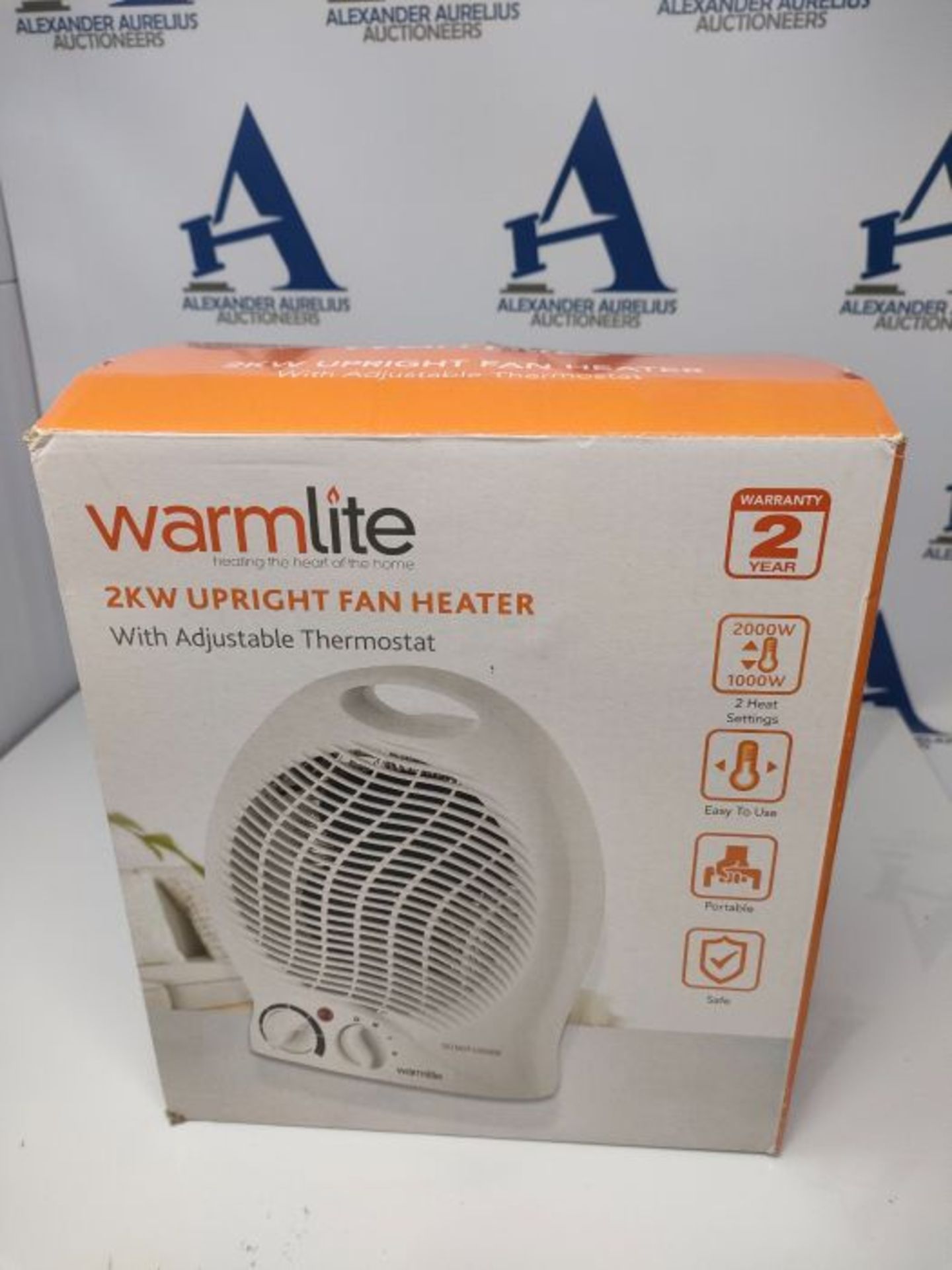 Warmlite WL44002 Thermo Fan Heater with 2 Heat Settings and Overheat Protection, 2000W - Image 2 of 3