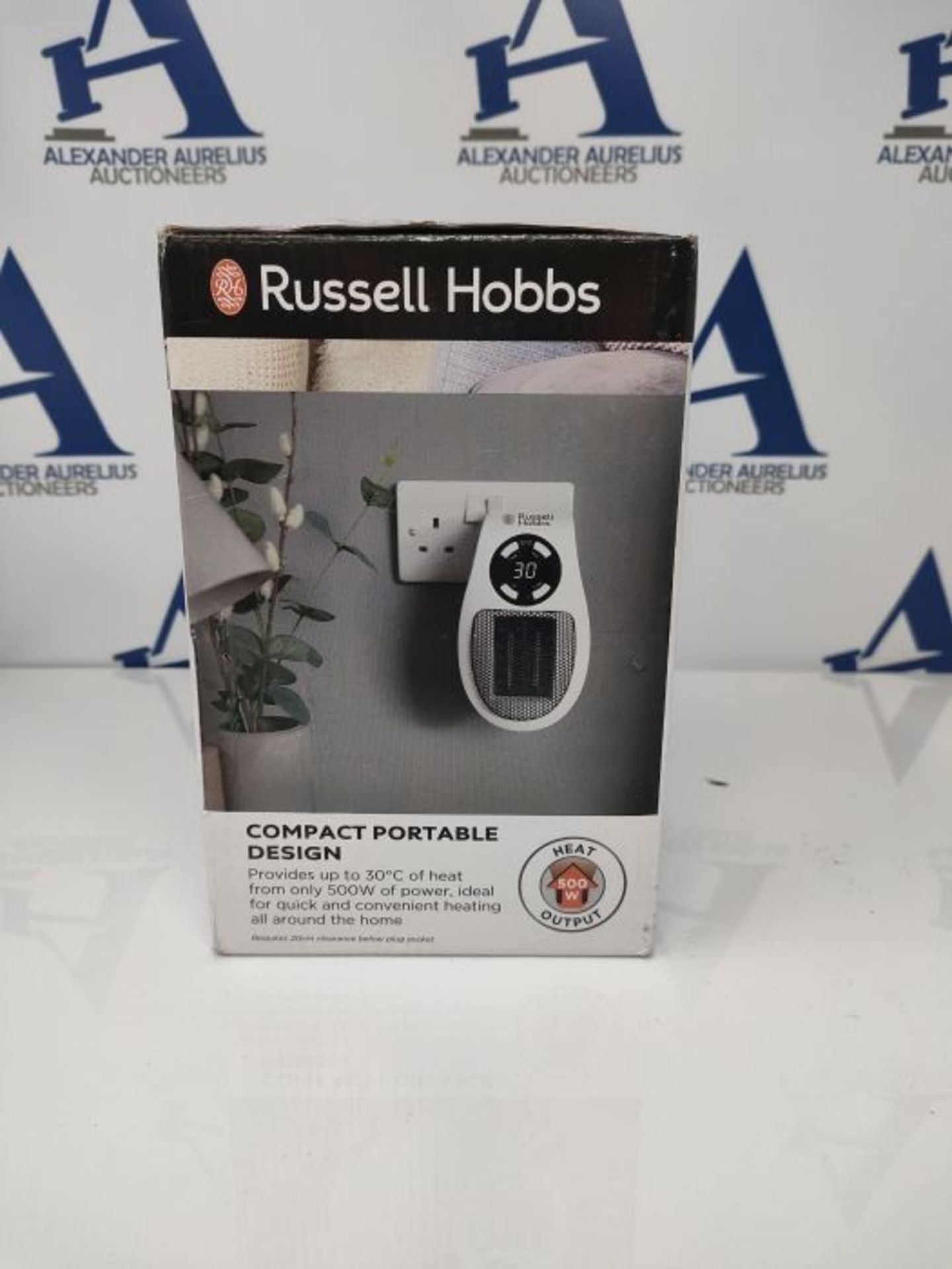 Russell Hobbs RHPH2001 500W Ceramic Plug Heater, Adjustable thermostat, 12 Hour Timer - Image 2 of 3