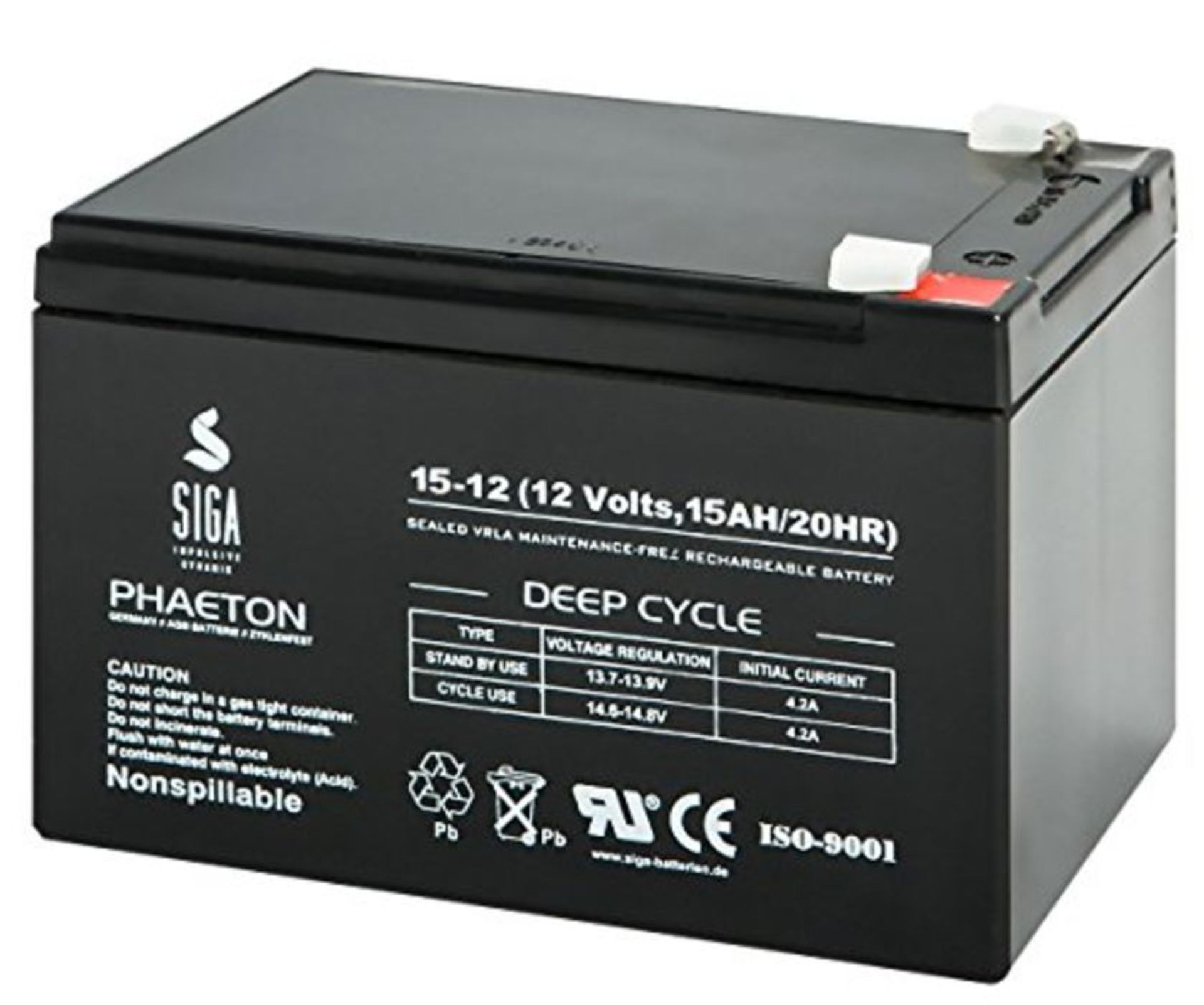 SIGA S15-12 Batterie 12 V/15 Ah