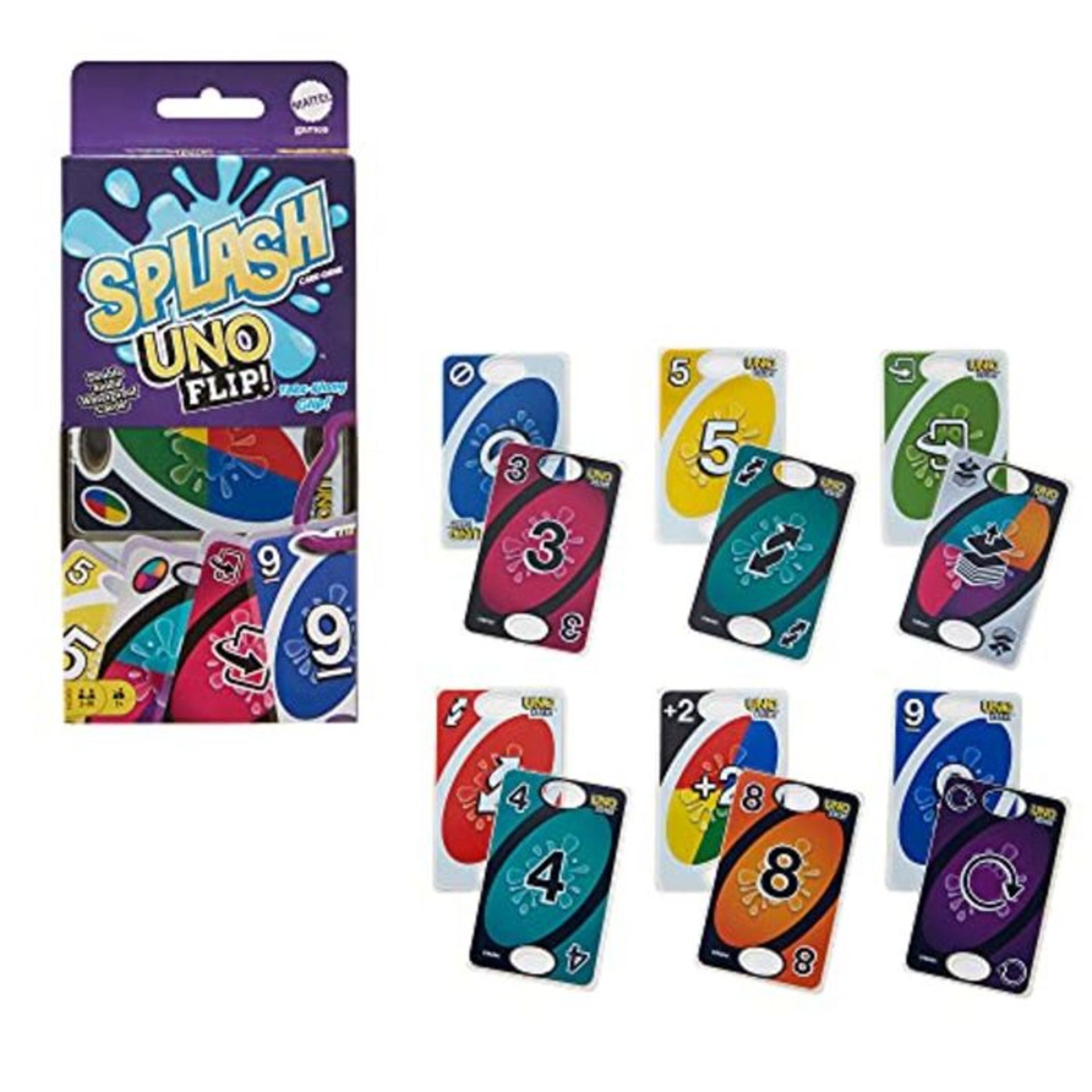 [INCOMPLETE] UNO Flip Splash Matching Card Game for 7 Year Olds and Up